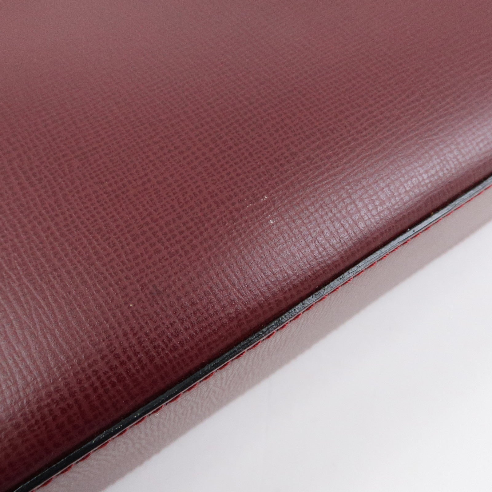 Cartier Must de Cartier Leather Top Handle Hand Bag Bordeaux
