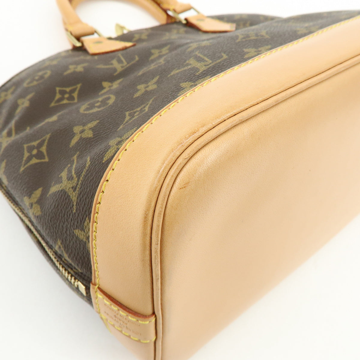 Louis Vuitton Monogram Alma PM Canvas Leather Hand Bag Brown M51130