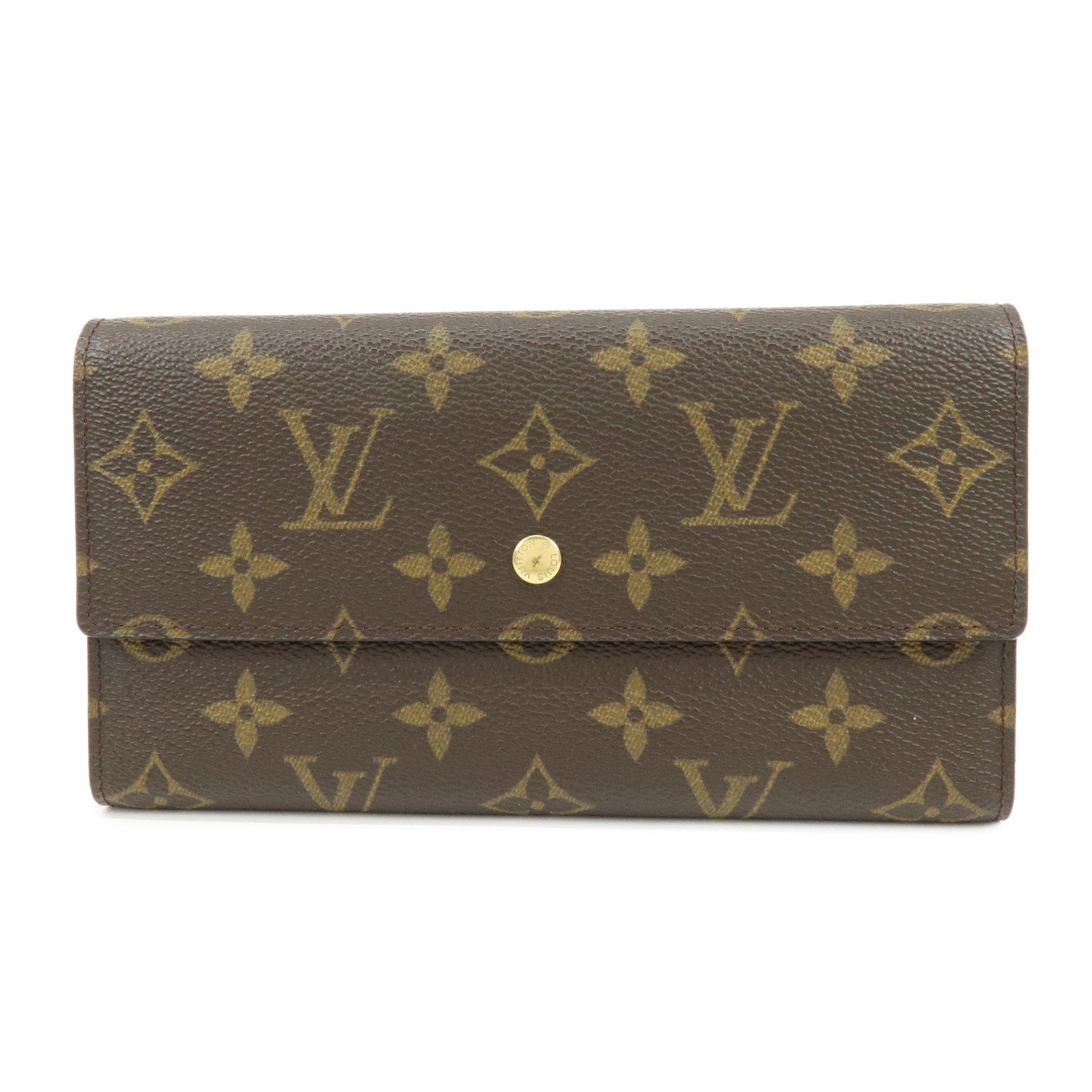 Louis Vuitton Monogram Porte Tresor International Wallet Brown M61215