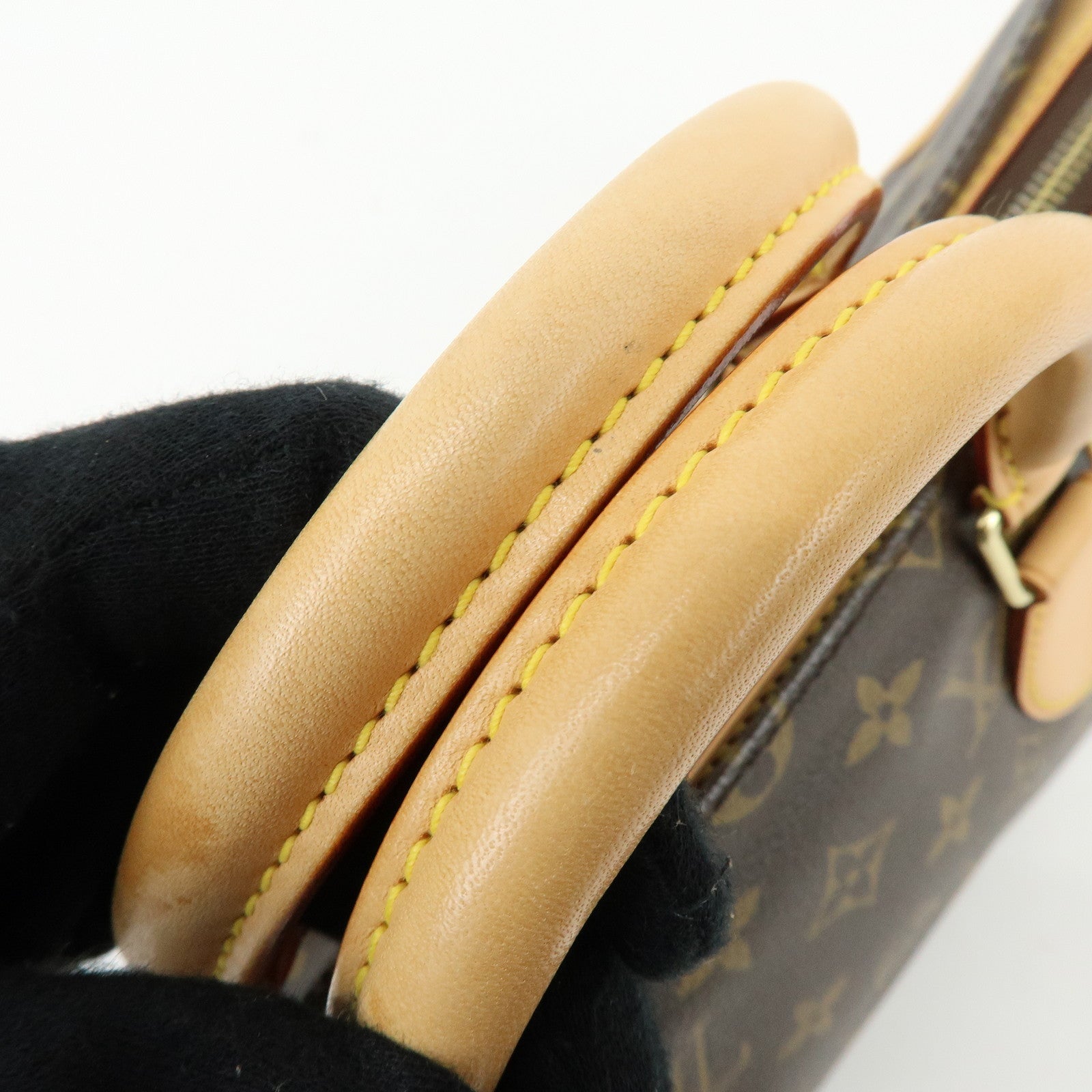 Louis Vuitton Monogram Canvas Leather Popincourt Hand Bag Brown M40009