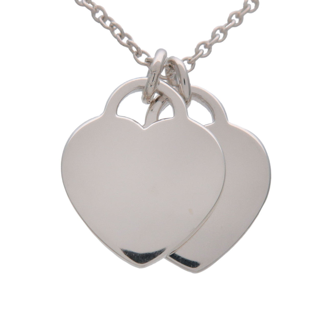 Tiffany & Co Return to Tiffany Mini Double Heart Tag Necklace SV925