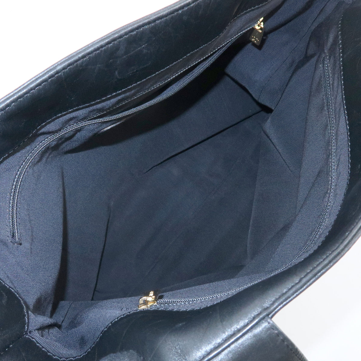 CHANEL COCO Mark Leather Tote Bag Shoulder Bag Black