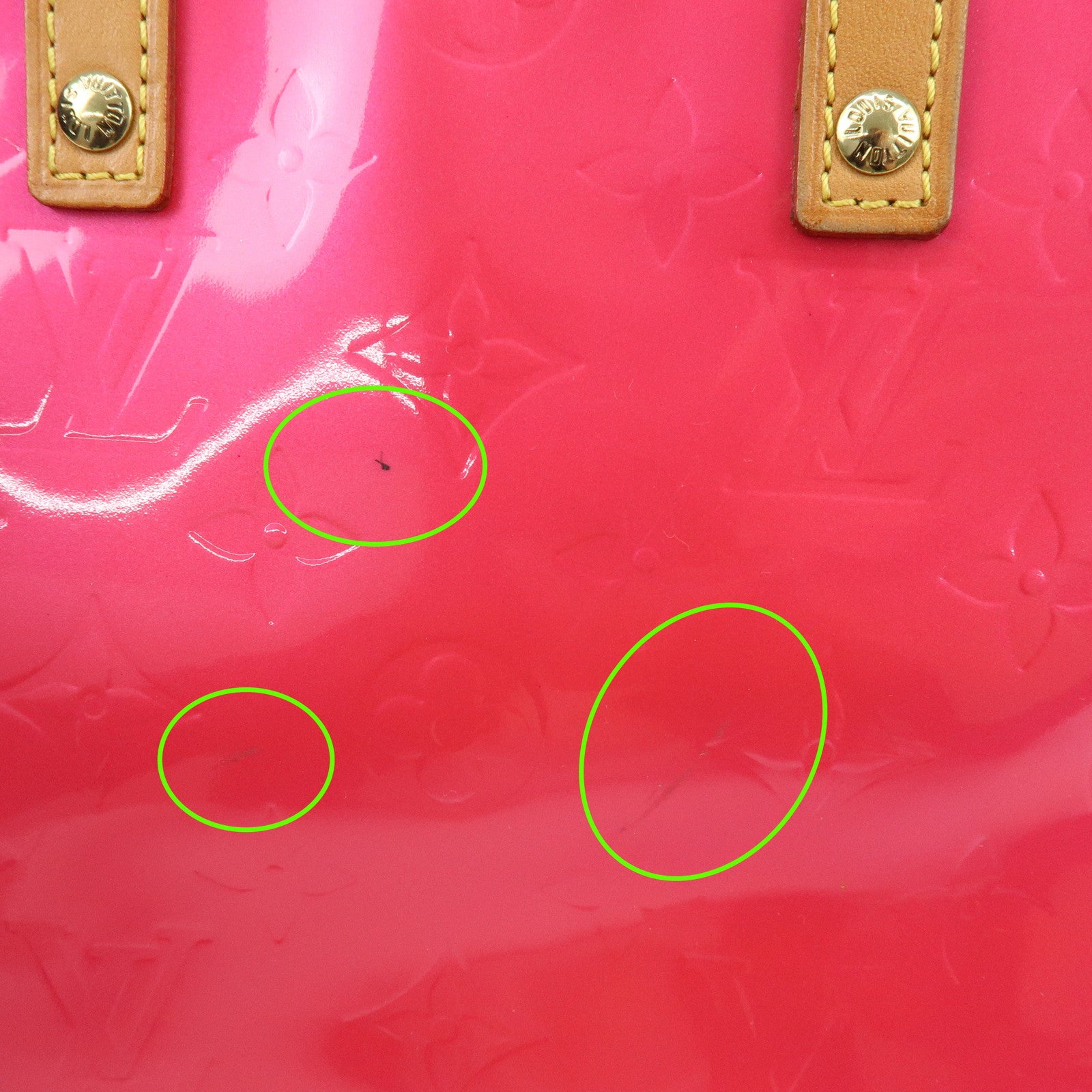 Louis Vuitton Monogram Vernis Lead PM Hand Bag Pink M91221