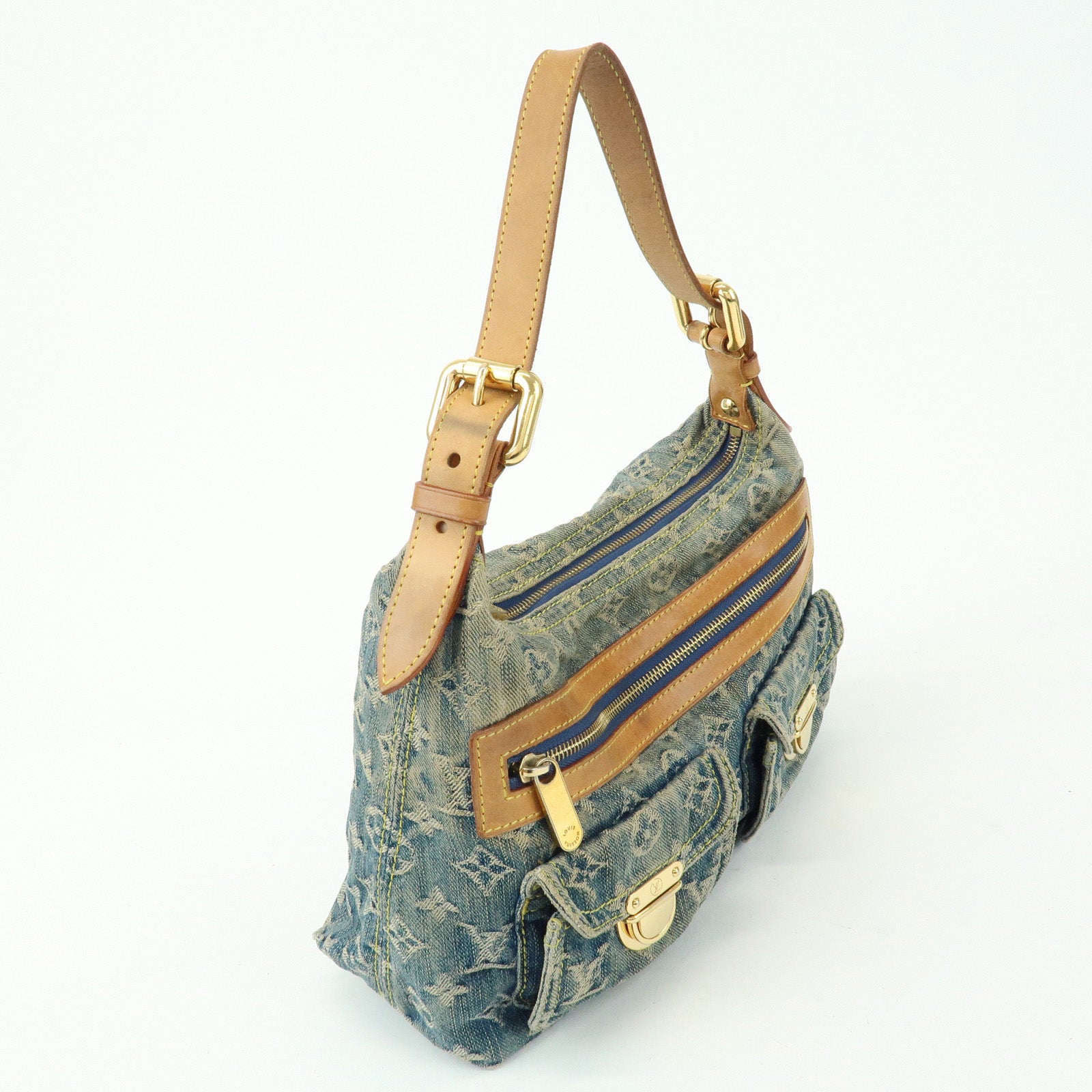 Louis Vuitton Monogram Denim Baggy PM 2Way Bag Shoulder Bag M95049