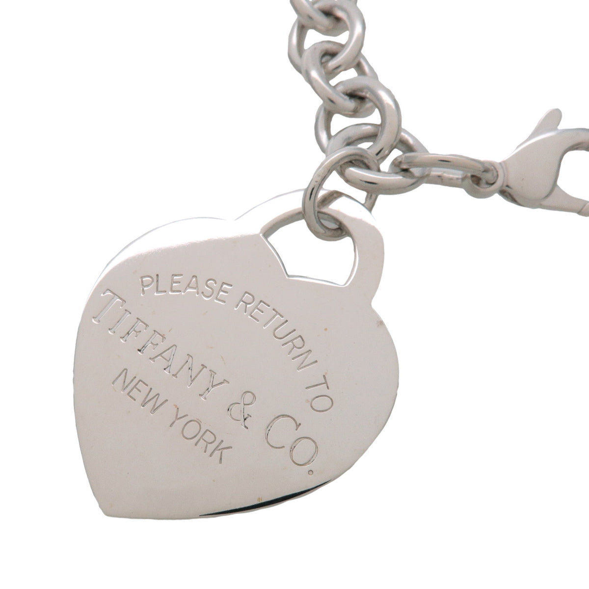 Tiffany & Co Heart Tag Chain Bracelet Large SV925 Silver