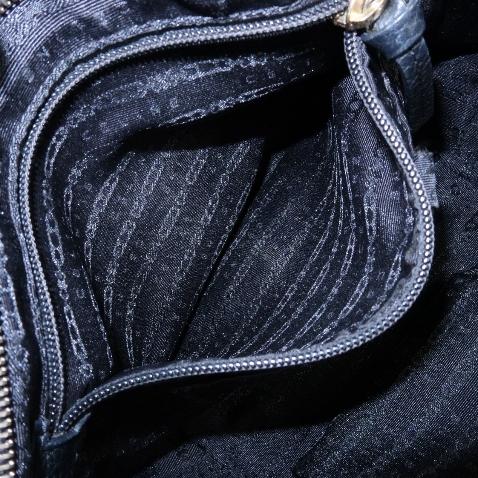 CELINE Macadam Bittersweet Leather Shoulder Bag Hand Bag Black