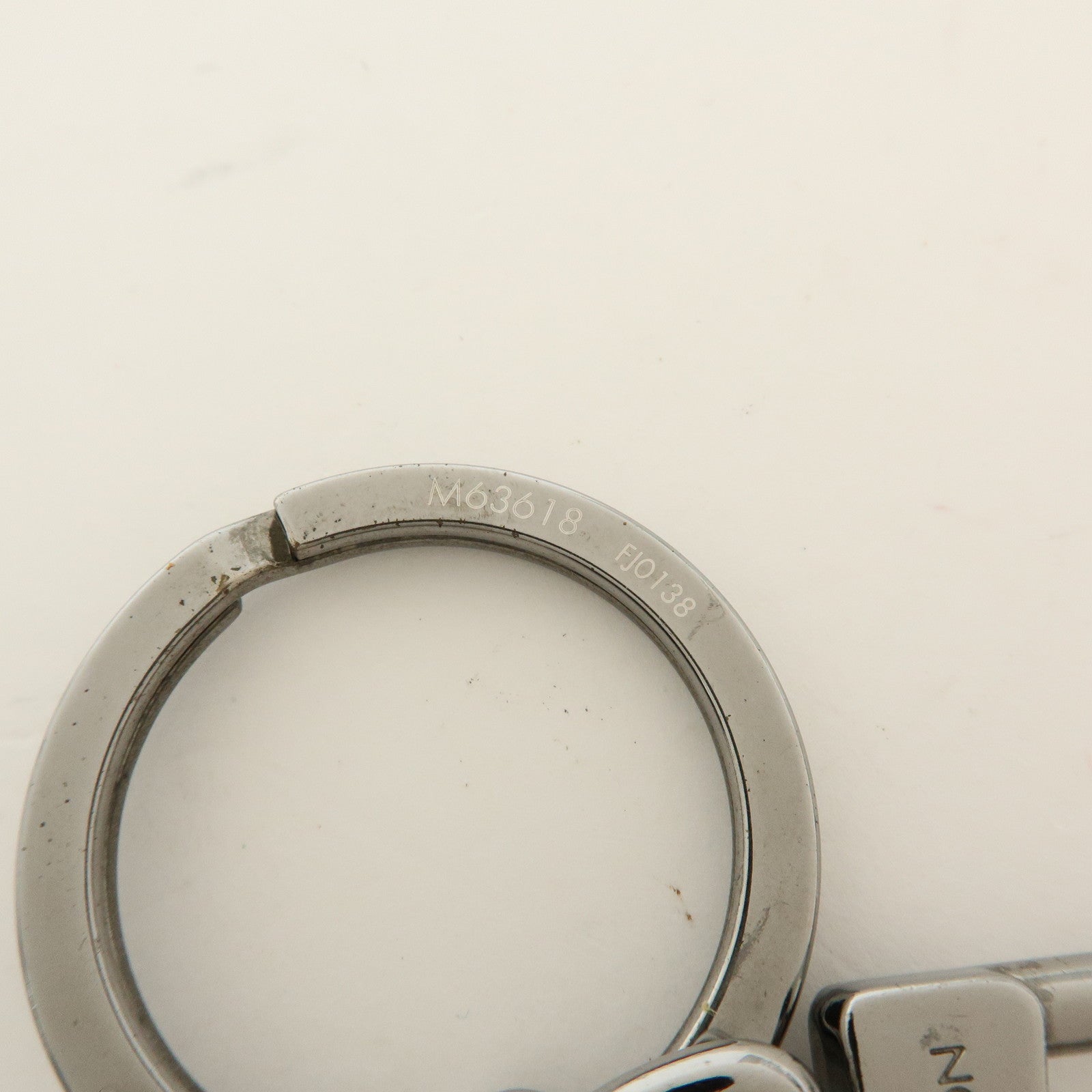 Louis Vuitton Monogram Eclips Porte Cles Tab ID Metal Key Chain M63618