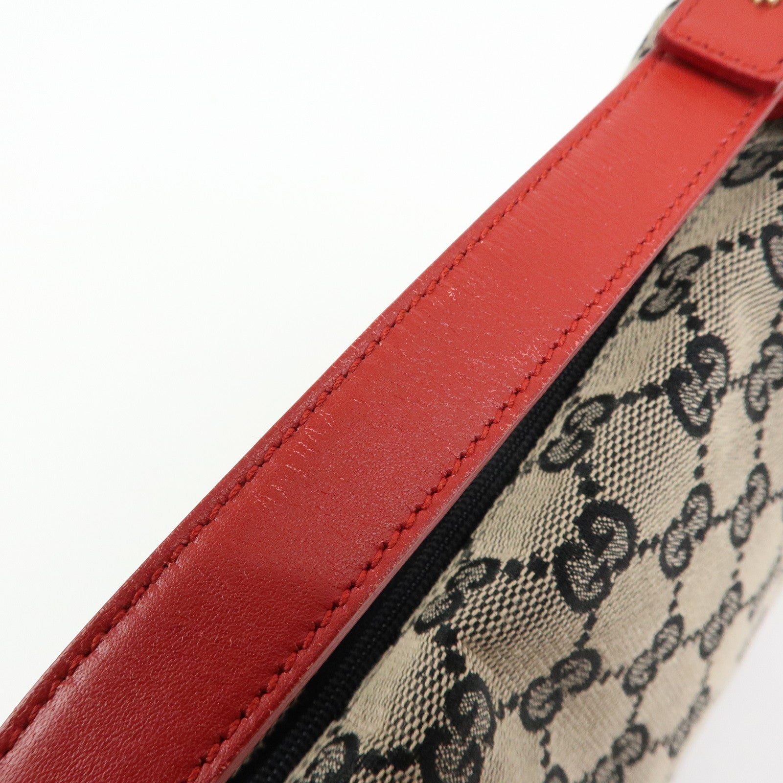 GUCCI GG Canvas Leather Vanity Accessory Pochette Mini Pouch 039・1147