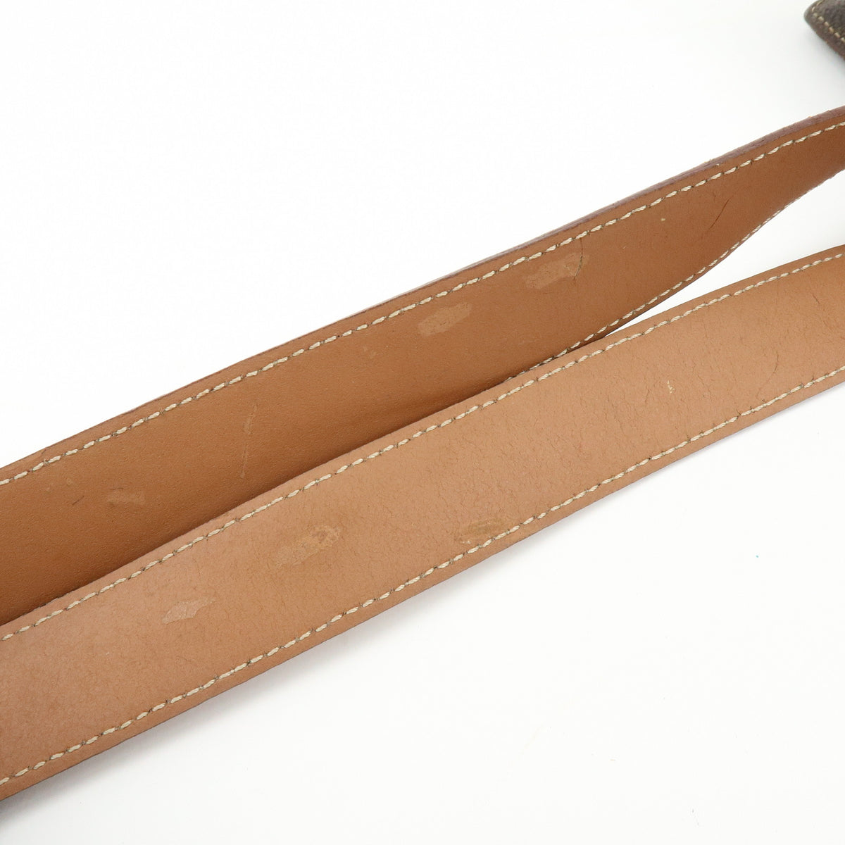 CELINE Macadam PVC Leather Shoulder Bag Hand Bag Brown