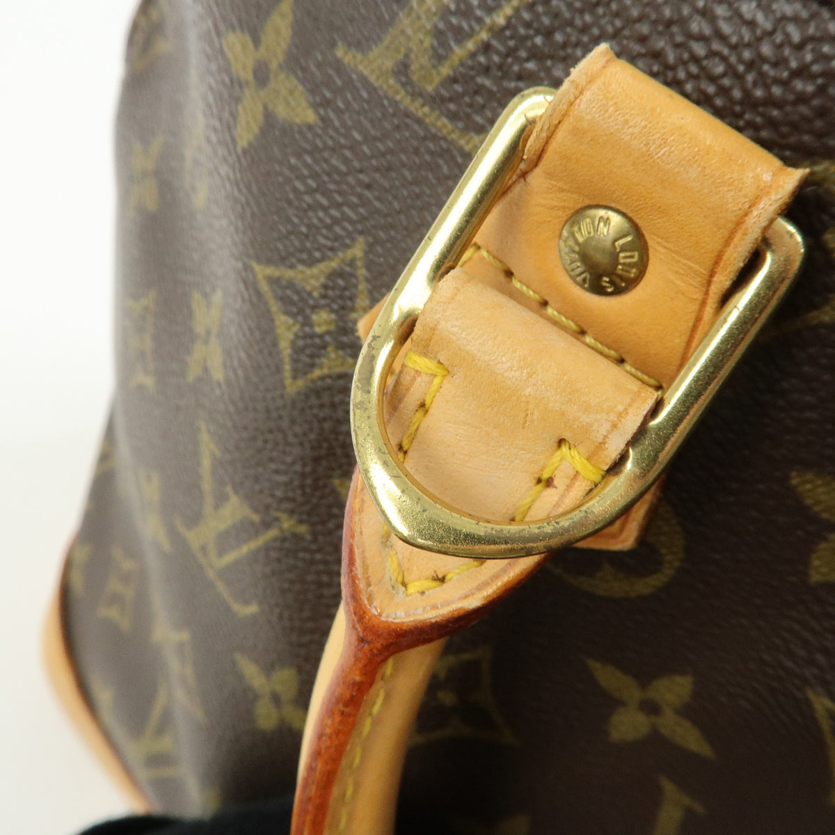 Louis Vuitton Monogram Alma Canvas Leather Hand Bag Brown M51130