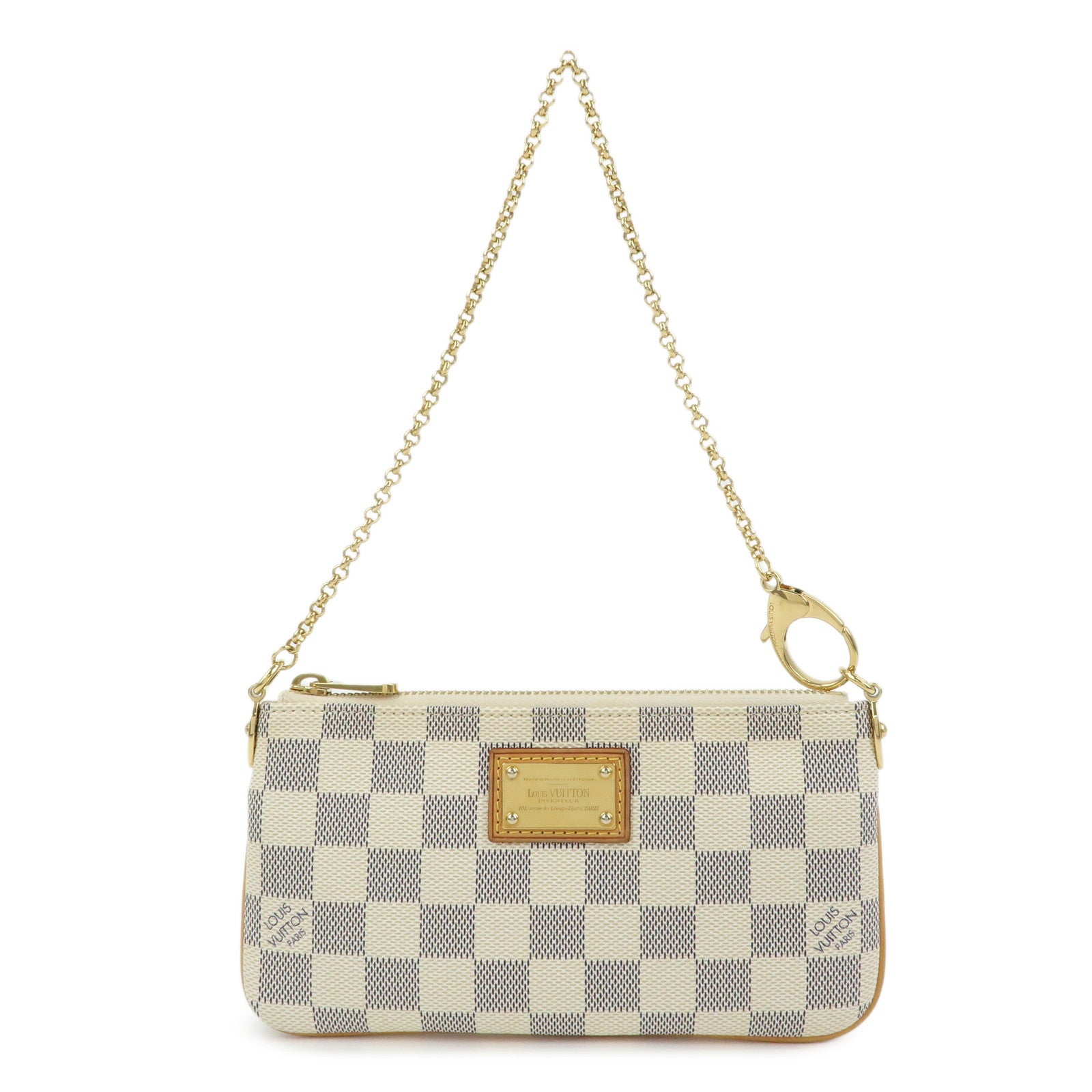 Louis Vuitton Damier Azur Pochette Milla MM Mini Accesory Pouch N60027