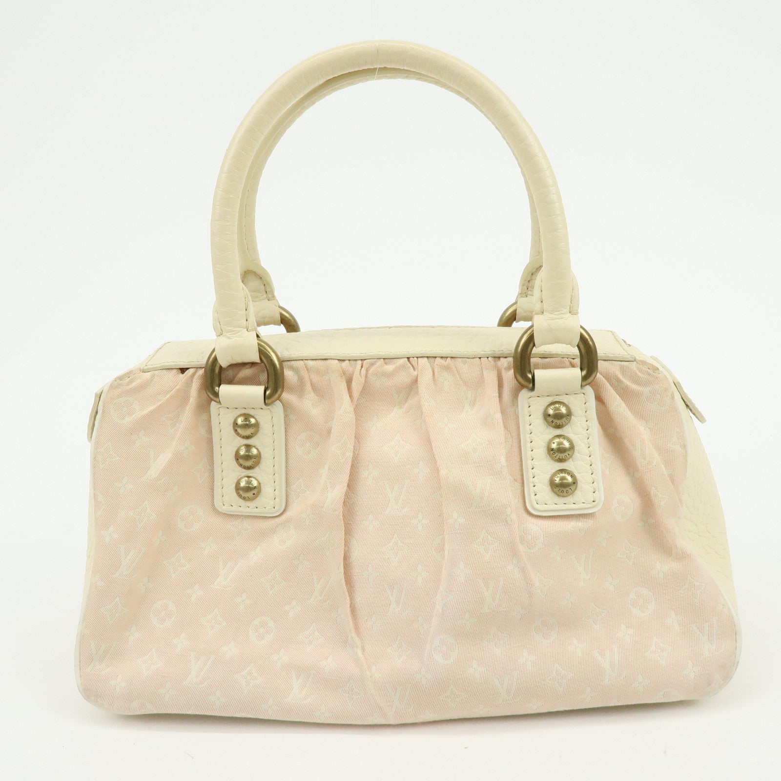 Louis Vuitton Monogram Mini Lin Trapes PM Hand Bag Rose M40062