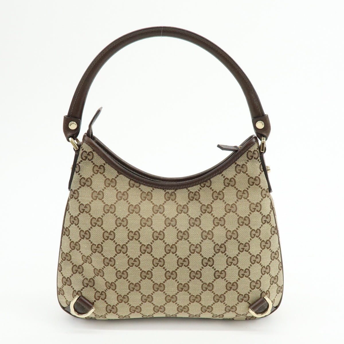 GUCCI Abbey GG Canvas Leather Shoulder Bag Hand Bag Beige Brown 130738