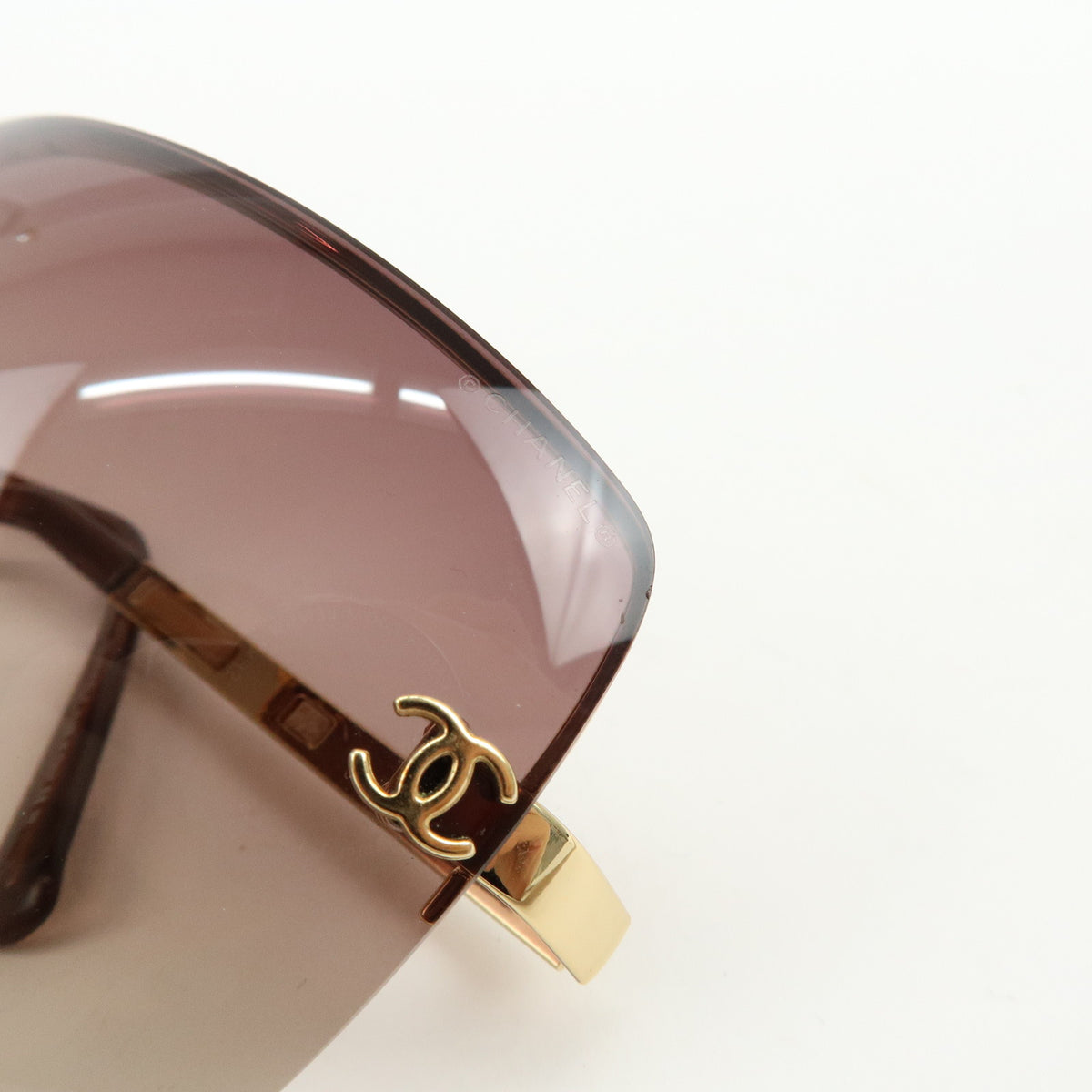 CHANEL Plastic Sunglasses AC1755967 65 □16 120 Brown Gold
