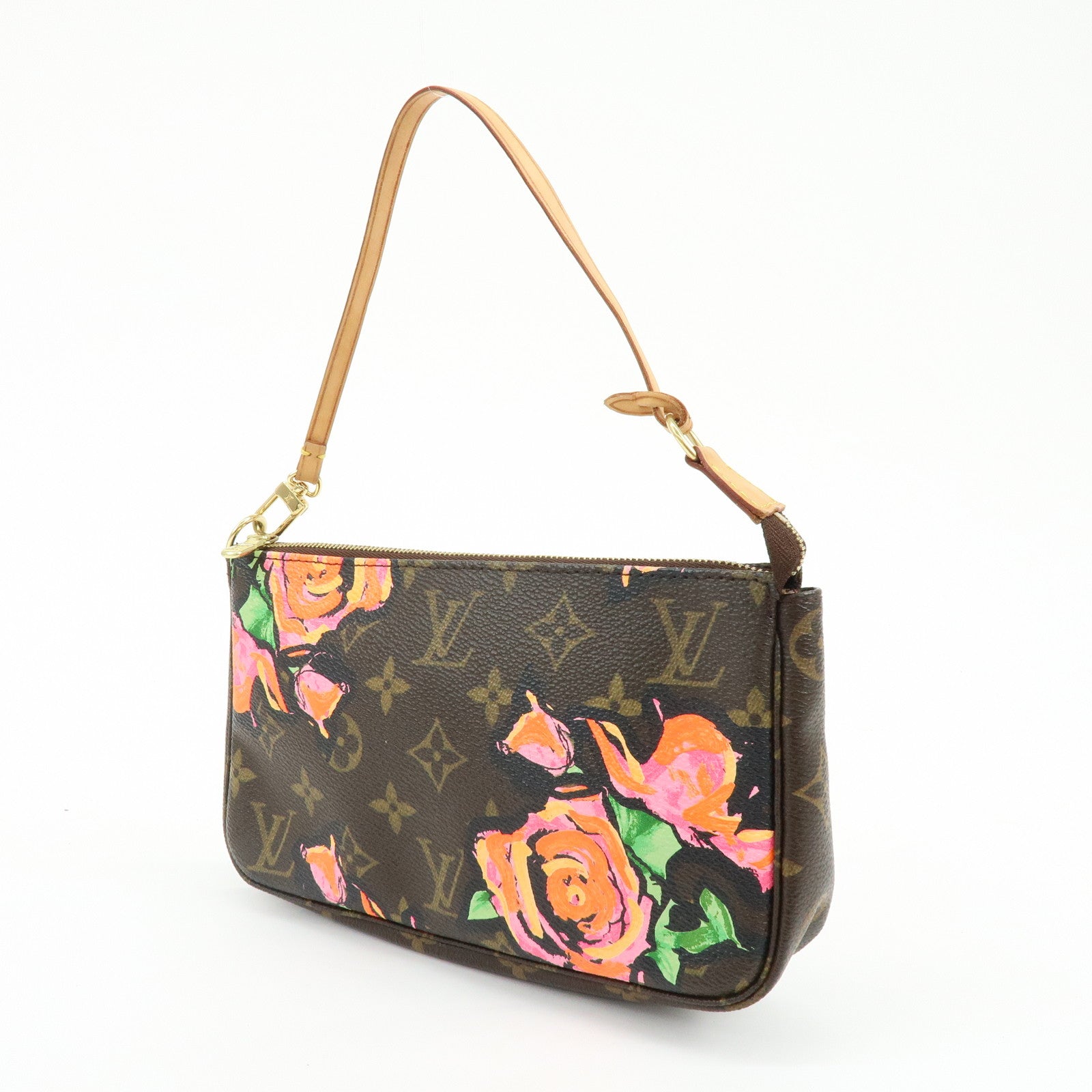 Louis Vuitton Monogram Rose Pochette Accessoires Hand Bag Pouch M48615
