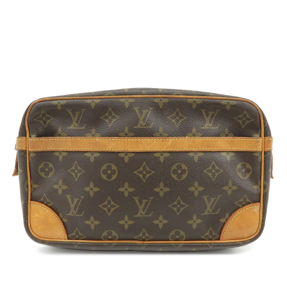 Louis Vuitton Monogram Compiegne 28 Pouch Clutch Bag Brown M51845