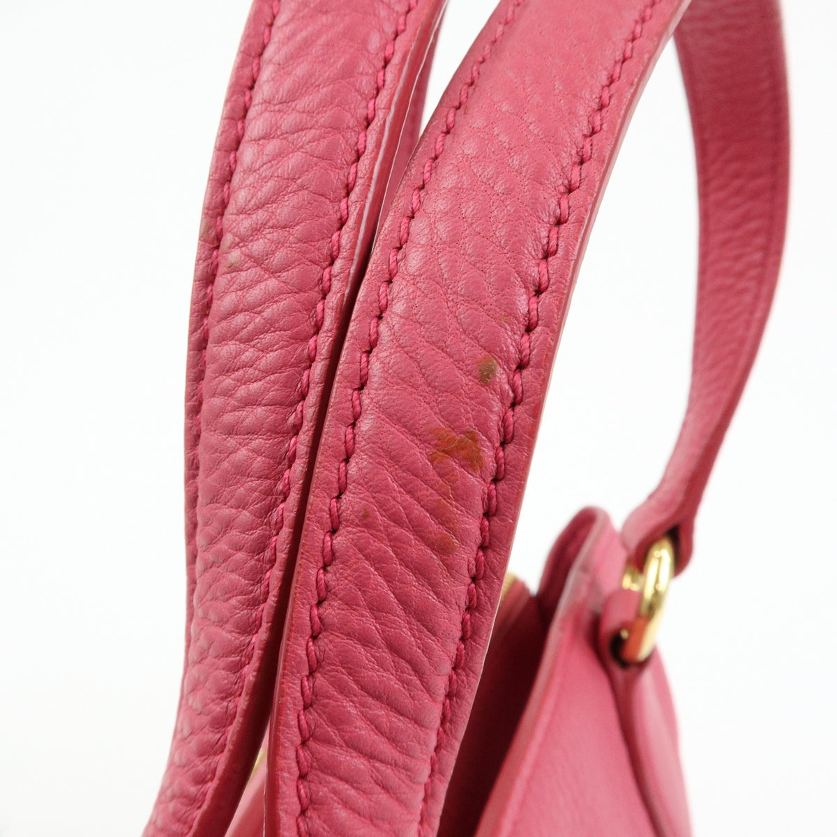 MIU MIU Vitello Caribu Leather 2Way Shoulder Bag Pink RN0757