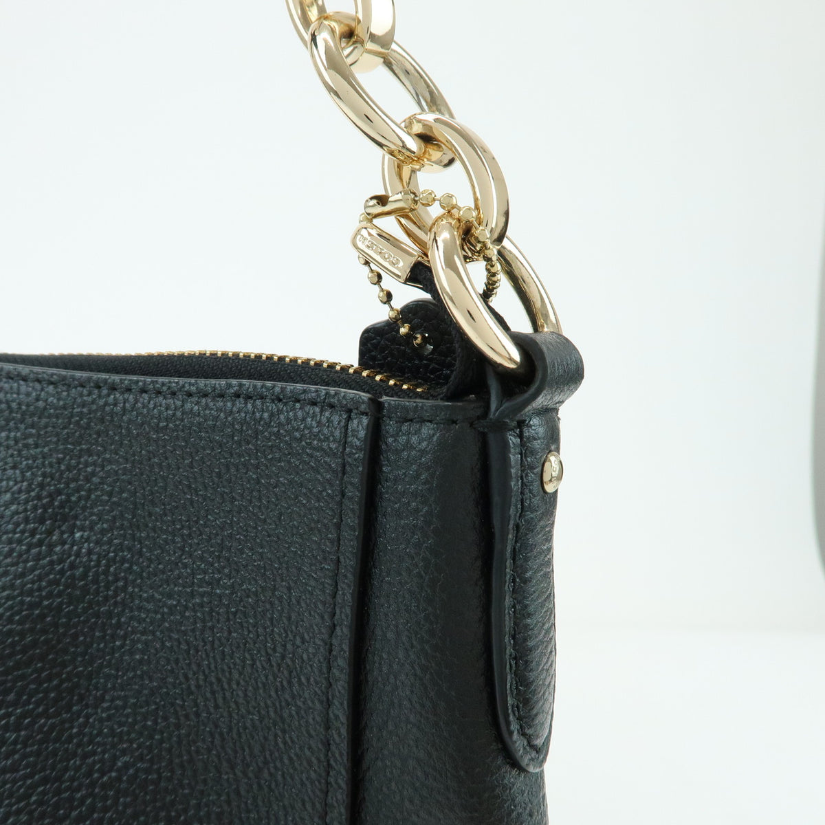 COACH Chelsea Hobo 32 Leather Shoulder Bag Hand Bag Black