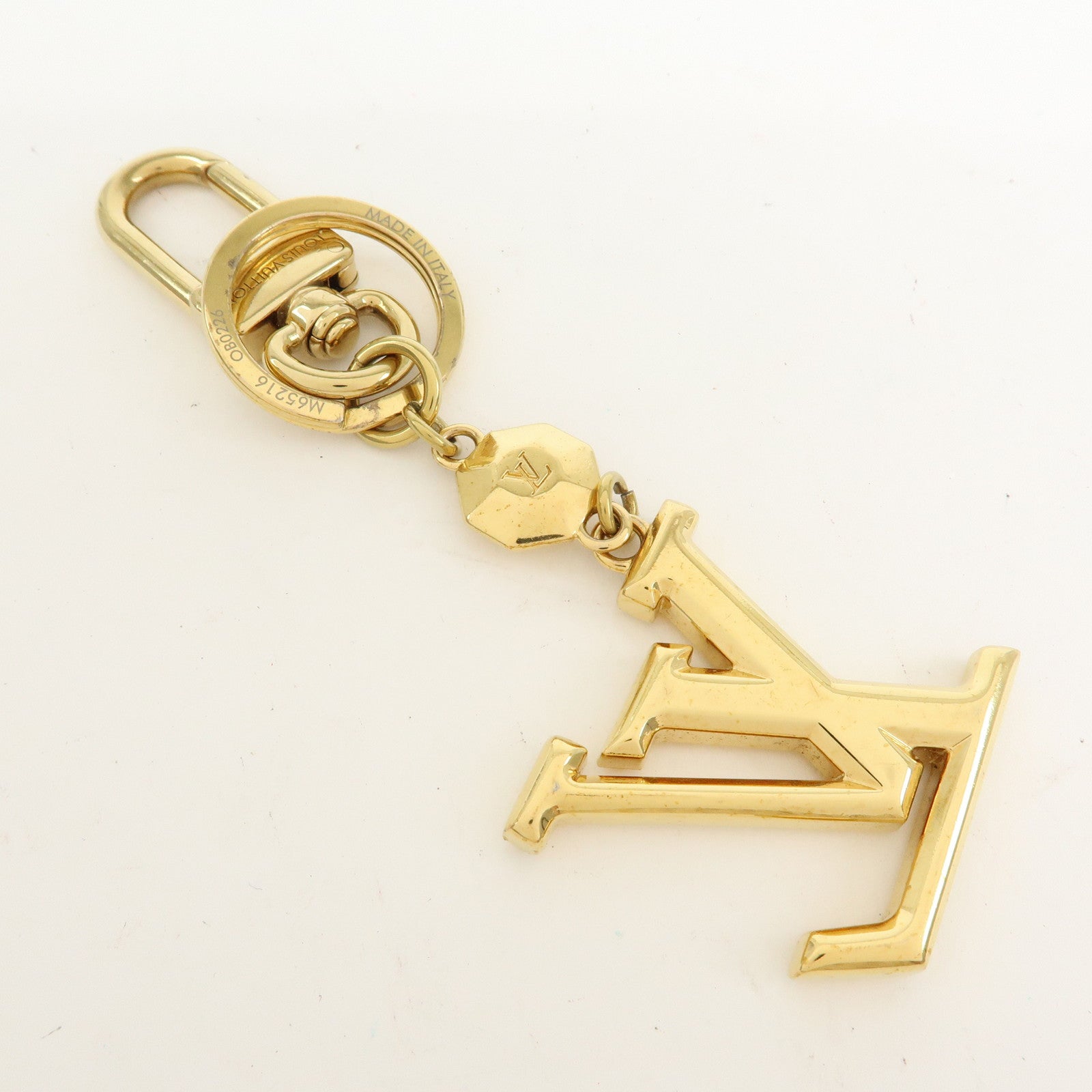 Louis Vuitton Porte Cles LV Facettes Bag Charm Key Chain Gold M65216