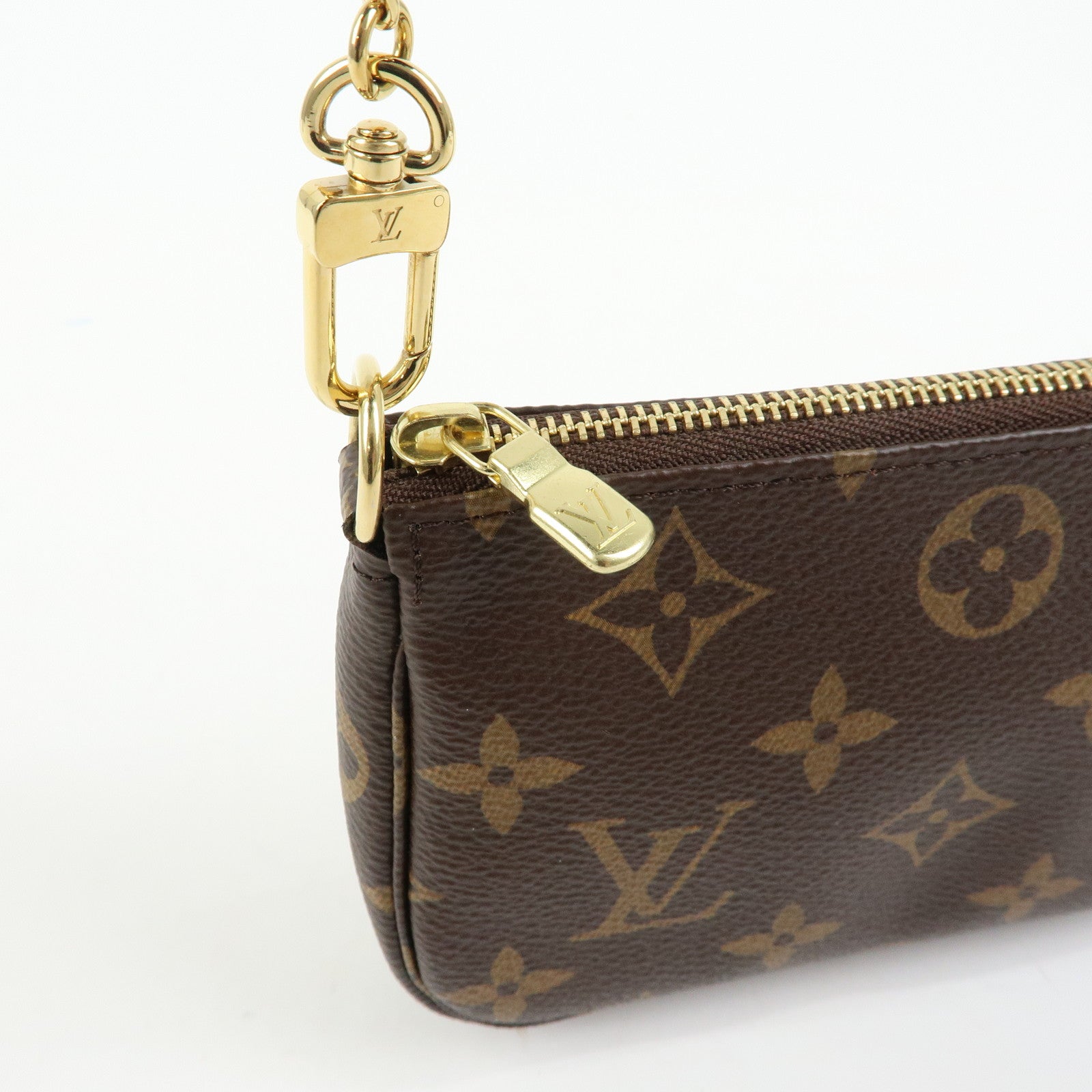Louis Vuitton Monogram Mini Pochette Accessoires Hand Bag M58009