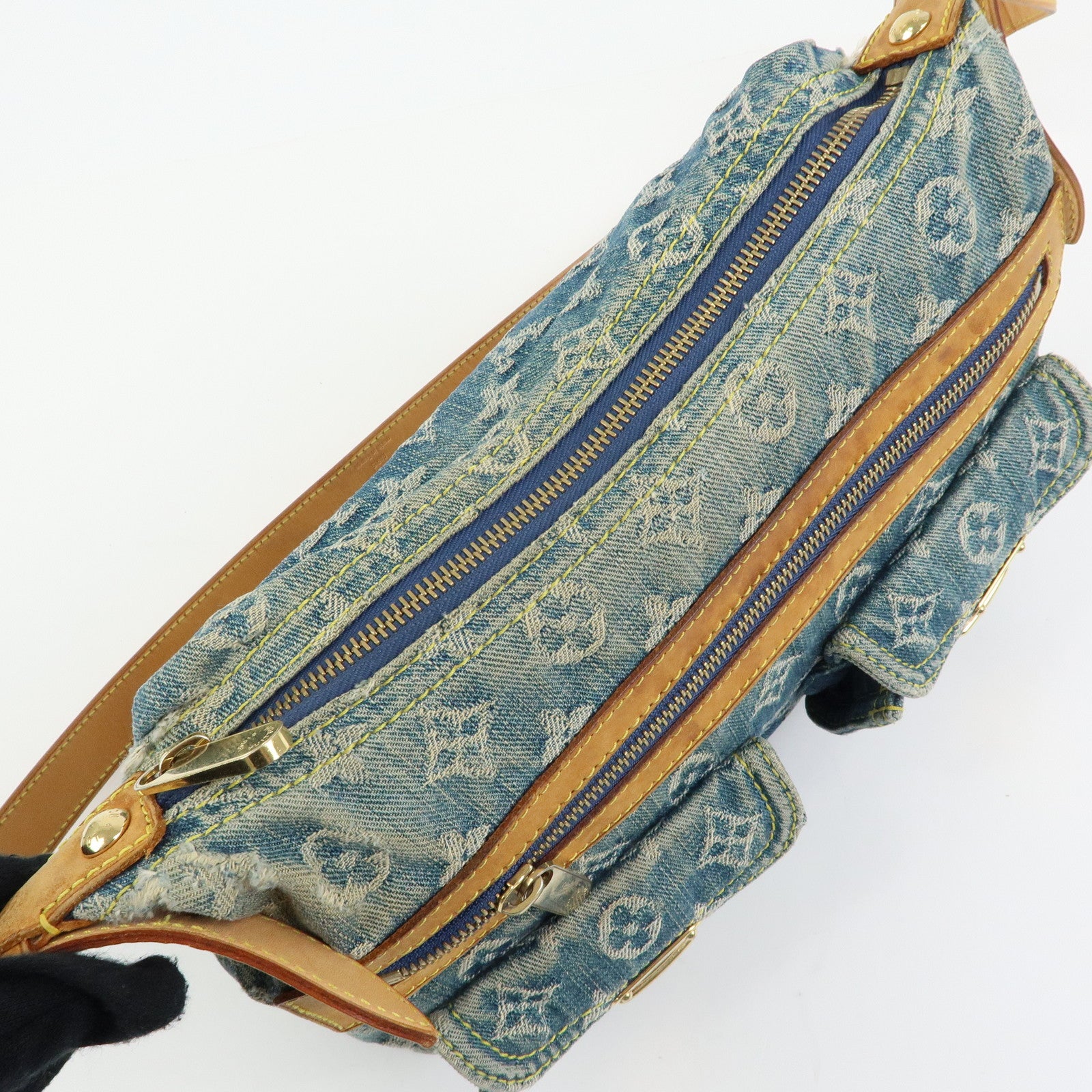 Louis Vuitton Monogram Denim Baggy PM 2Way Bag Shoulder Bag M95049