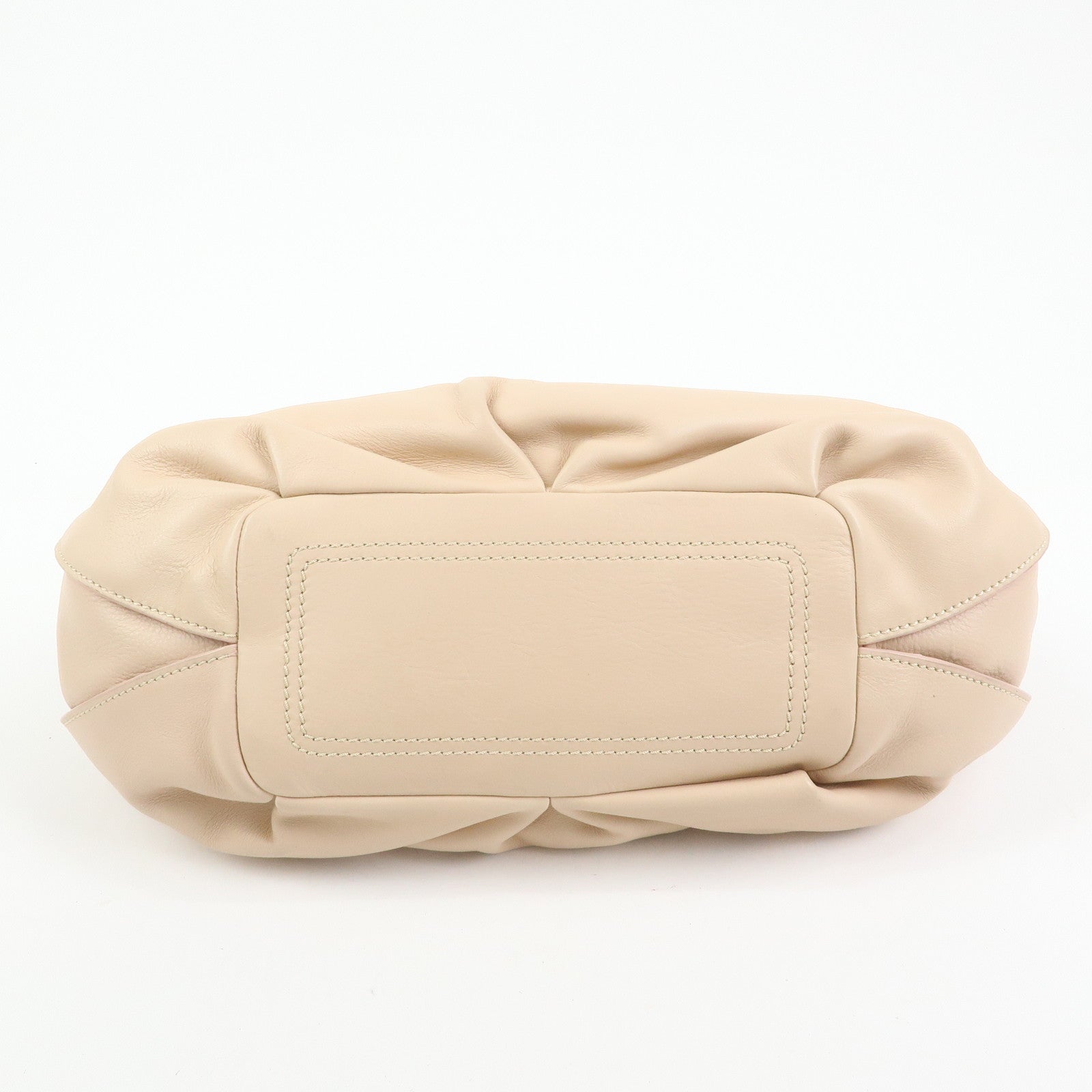 CELINE Bittersweet Leather Shoulder Bag Hand Bag Pink Beige