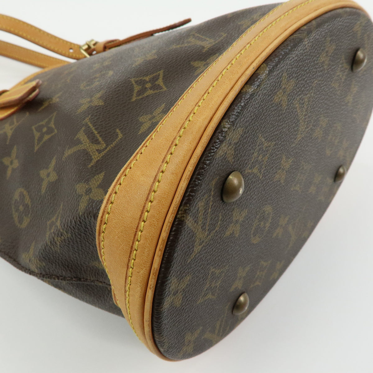 Louis Vuitton Monogram Canvas Bucket PM Hand Bag Brown M42238