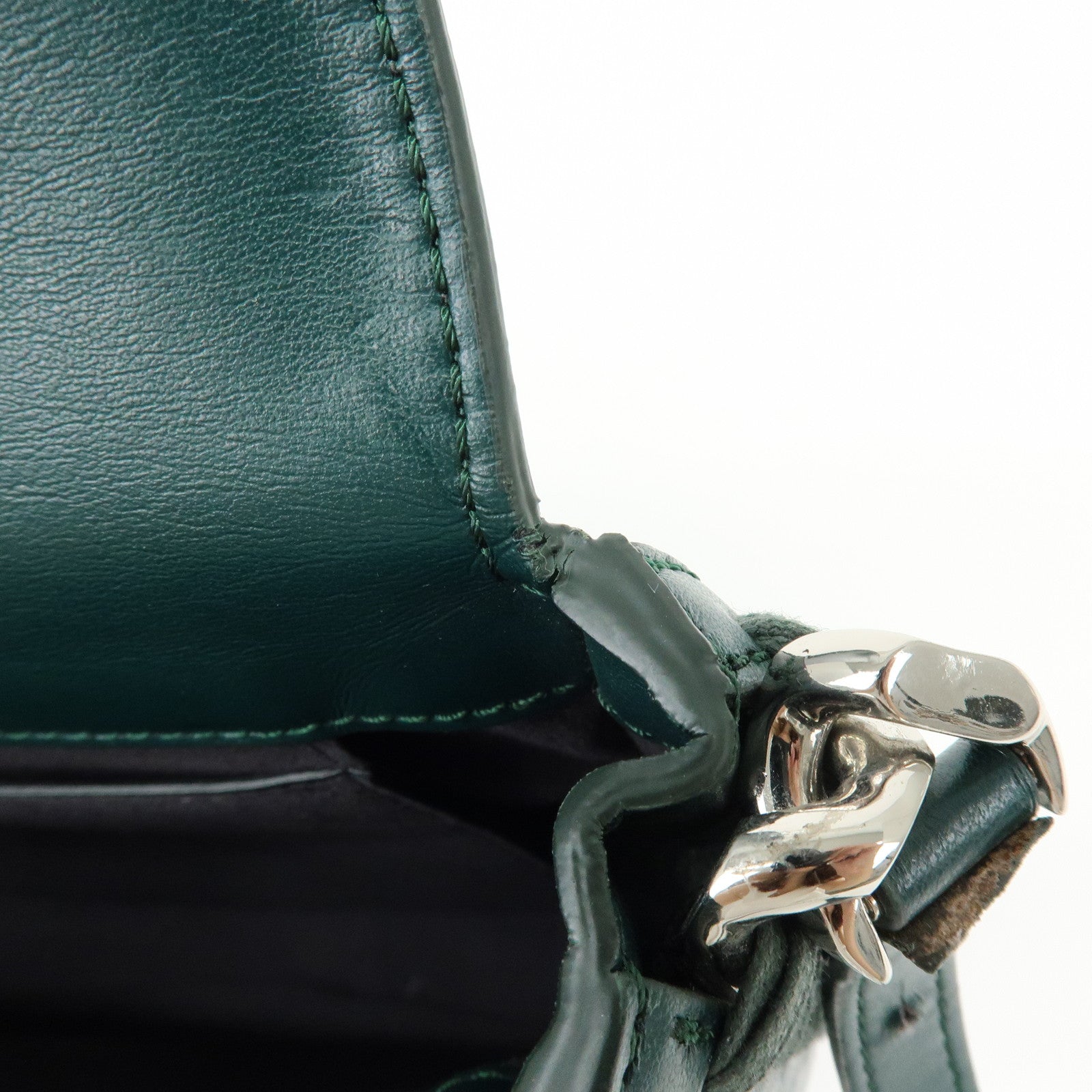 STELLA MCCARTNEY Frayme Medium Faux Leather Shoulder Bag Green