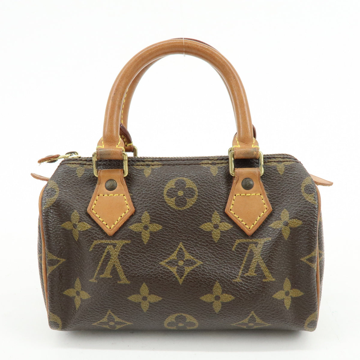 Louis Vuitton Monogram Mini Speedy Hand Bag Brown M41534