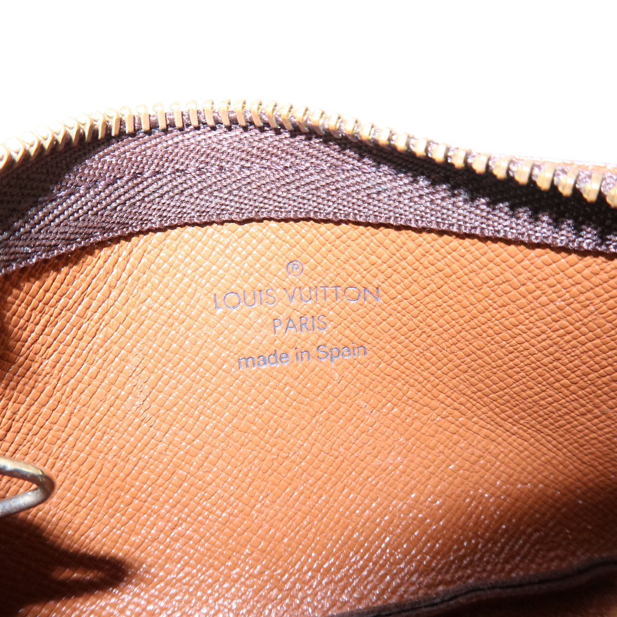 Louis Vuitton Monogram Pochette Cles Coin Case Key Case Brown M62650