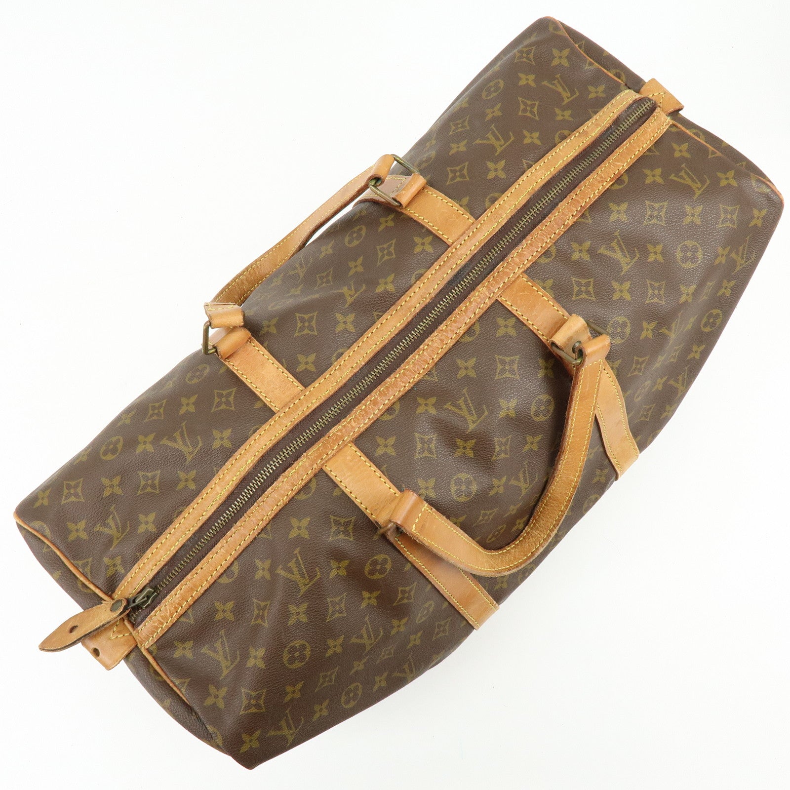 Louis Vuitton Monogram Sac Souple 55 Boston Bag Brown M41622