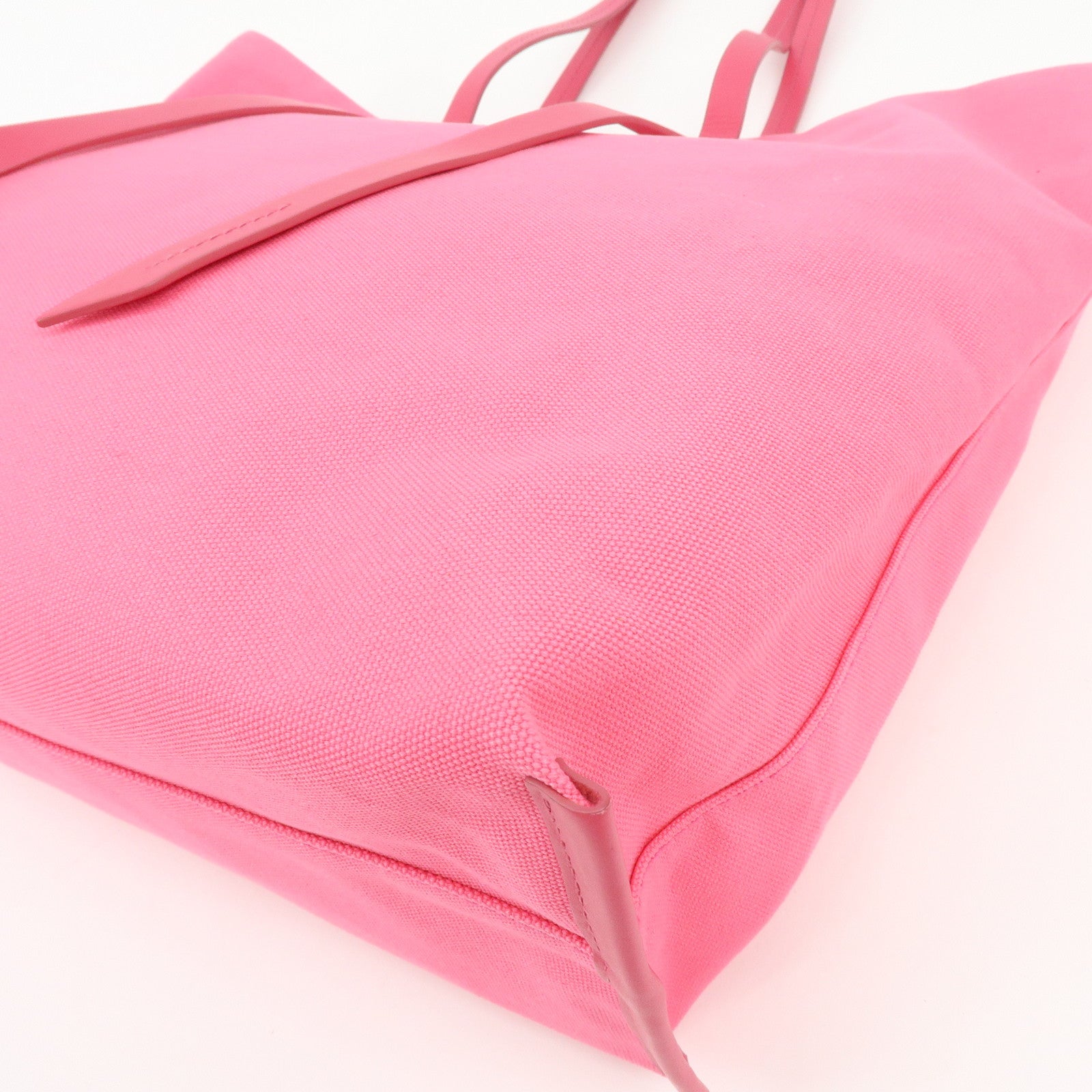MIU MIU Canvas Leather Tote Bag Shoulder Bag Pink 5BG116