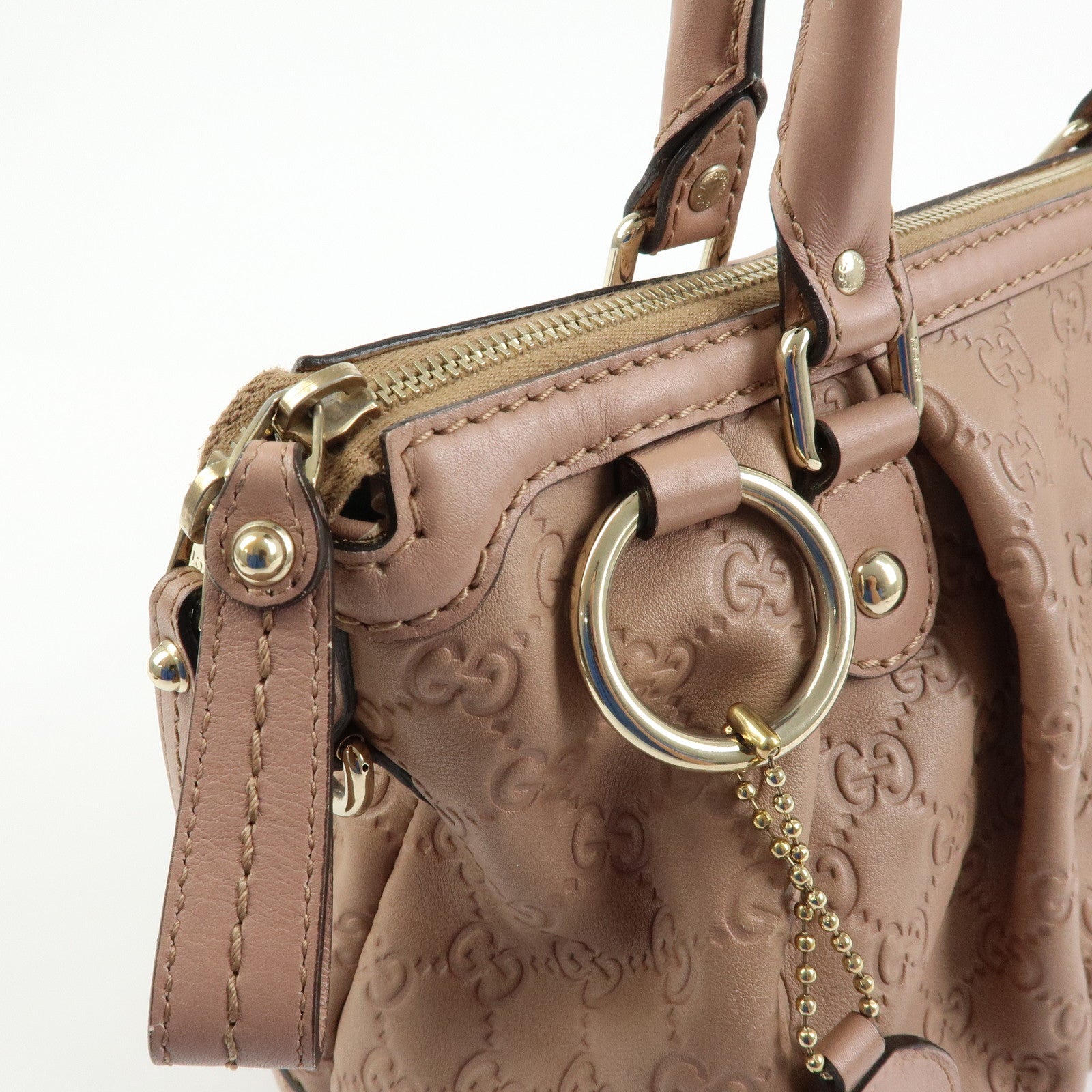 GUCCI Sukey Interlocking G Leather 2Way Shoulder Hand Bag 247902