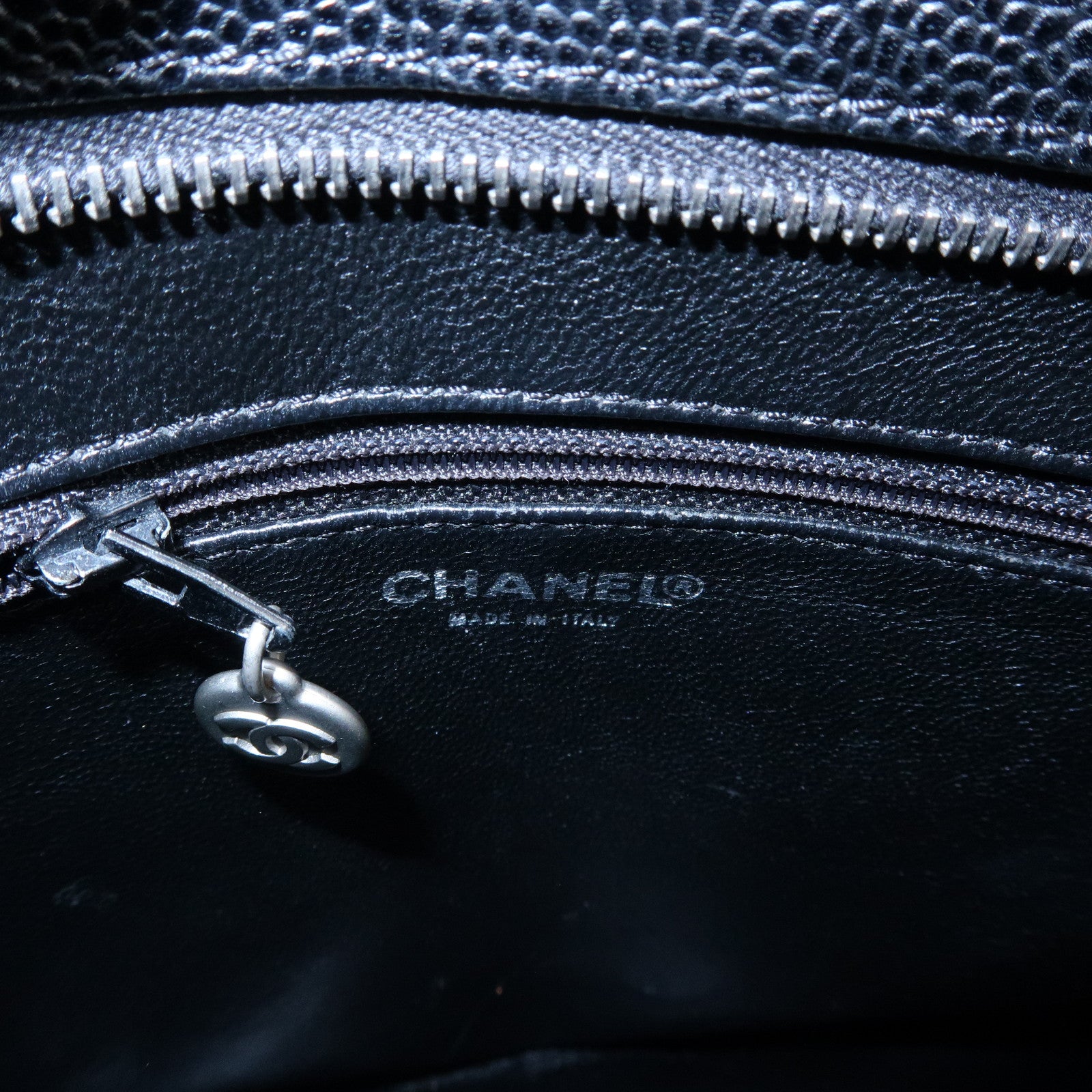 CHANEL Matelasse COCO Mark Medallion Tote Bag Hand Bag Black A01804