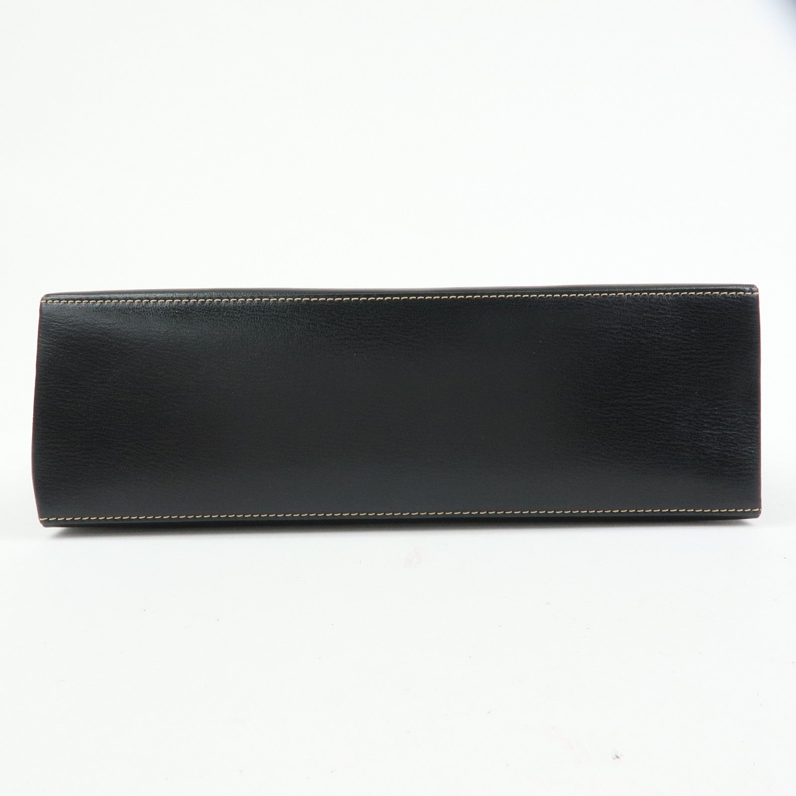 LOEWE Velazquez Leather Suede 2Way Bag Hand Bag Twist Handle Moca Black