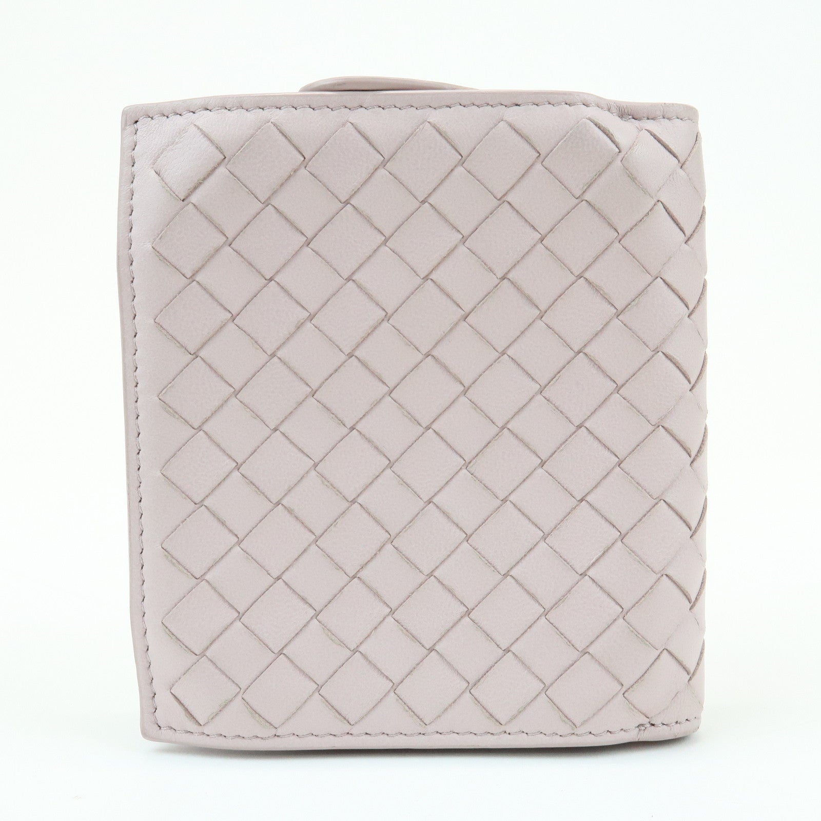 BOTTEGA VENETA Intrecciato Leather Bi-fold Comact Wallet Lavender