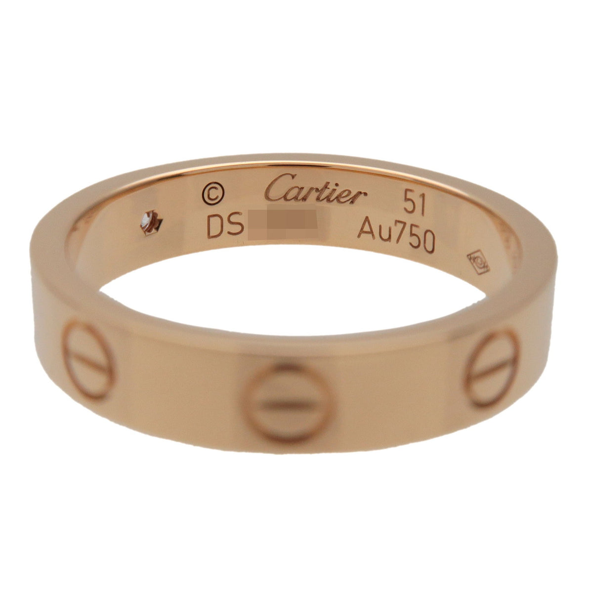 Cartier Mini Love 1P Diamond Ring K18 750YG #51 US5.75 EU51 HK12