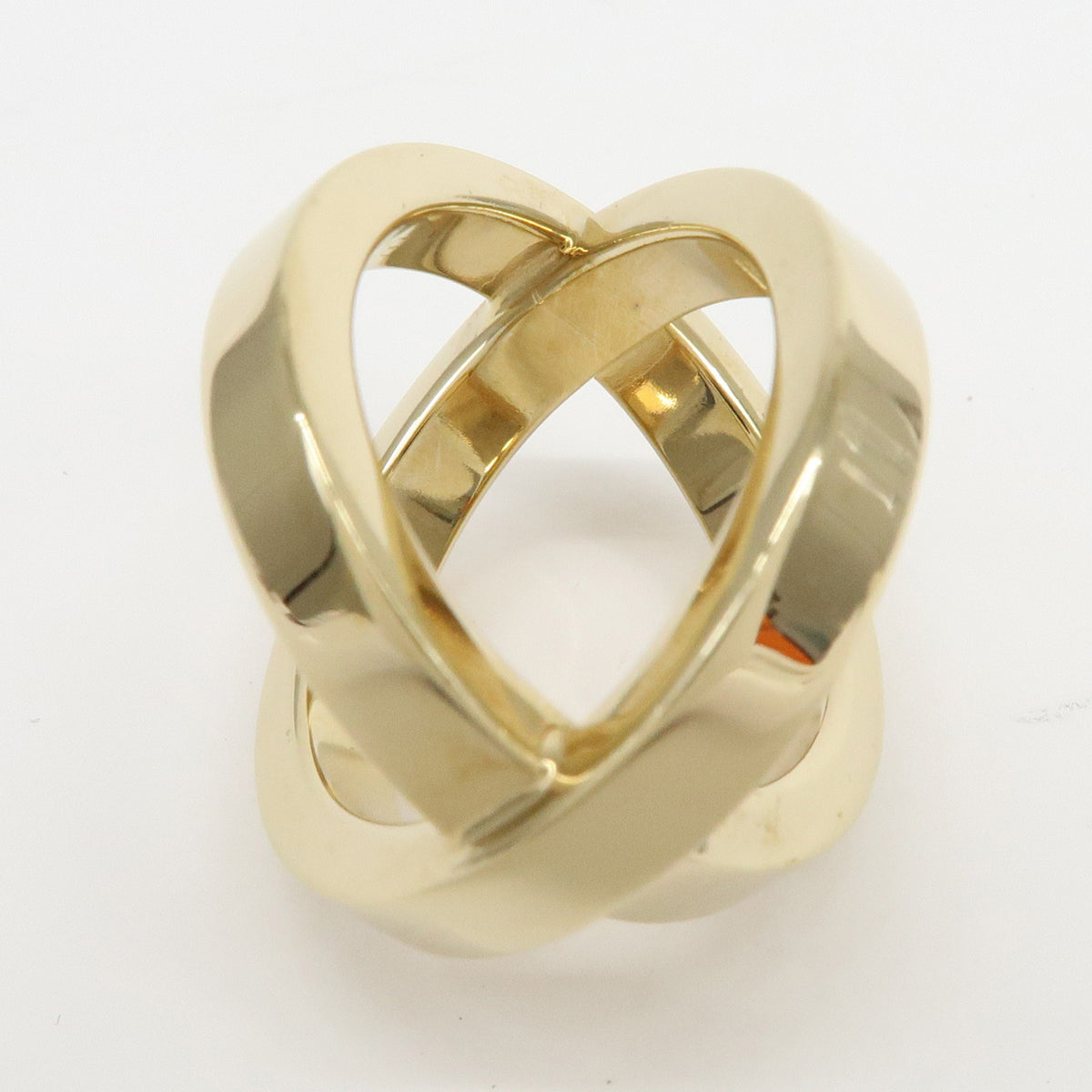 HERMES Lot of 2 Chaine d'Ancre Enchainee Cosmos Metal Scarf Ring Gold