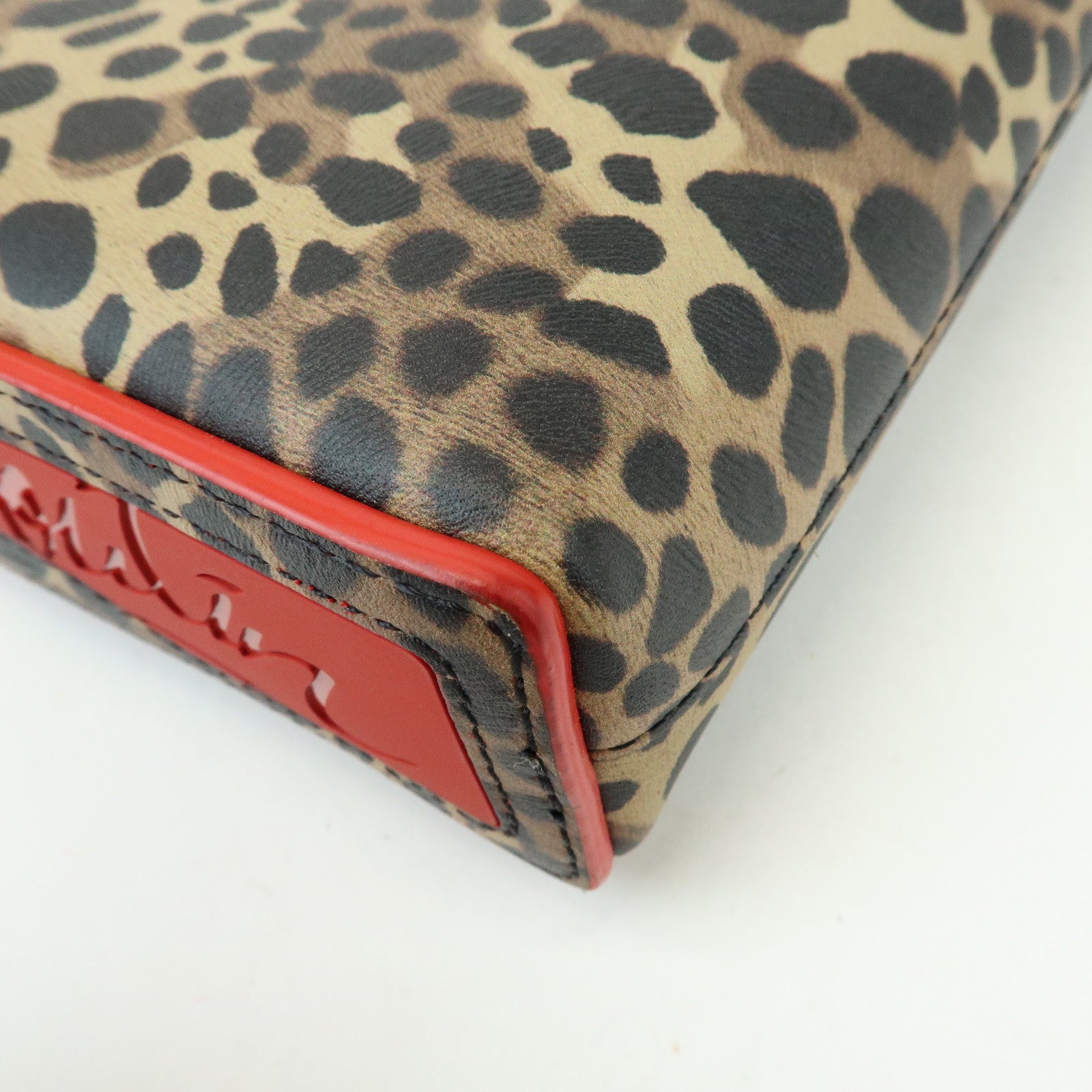 Christian Louboutin PVC Leopard 2Way Bag Hand Bag Shoulder Bag