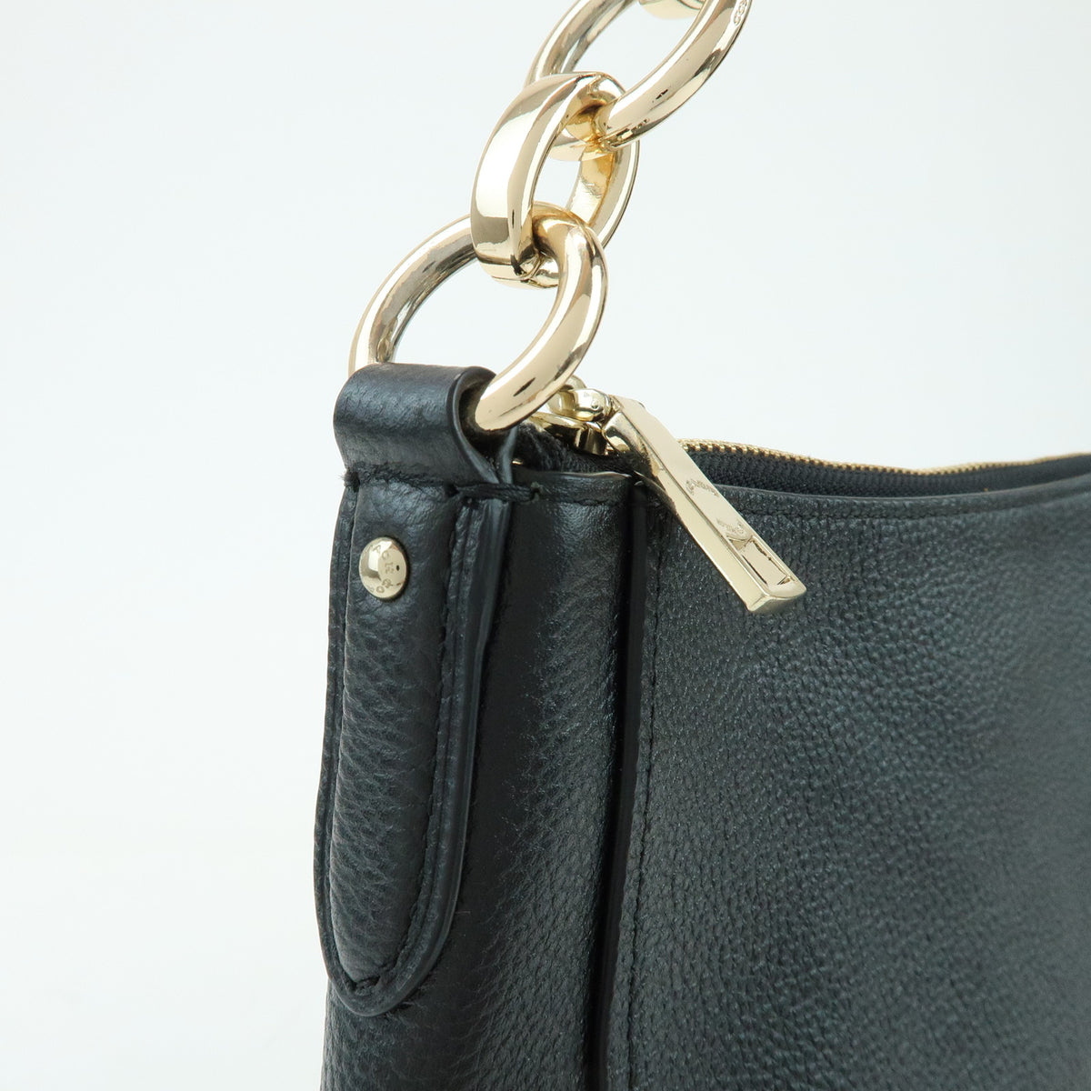 COACH Chelsea Hobo 32 Leather Shoulder Bag Hand Bag Black