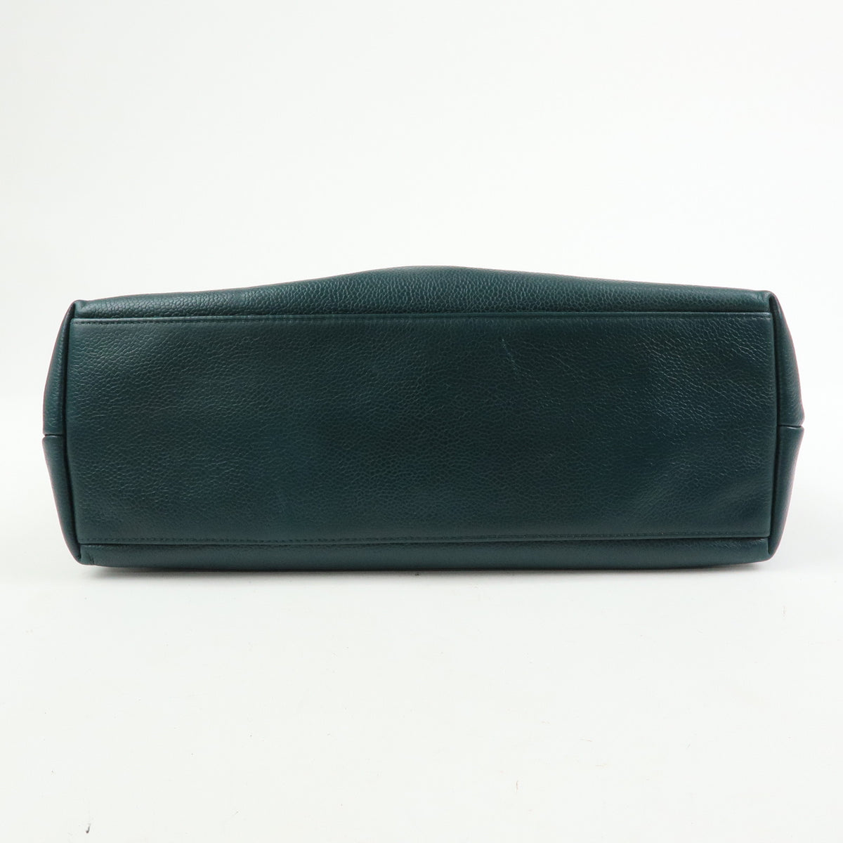 CHANELCOCO Mark Caviarskin Chain Shoulder Bag Tote Bag Dark Green