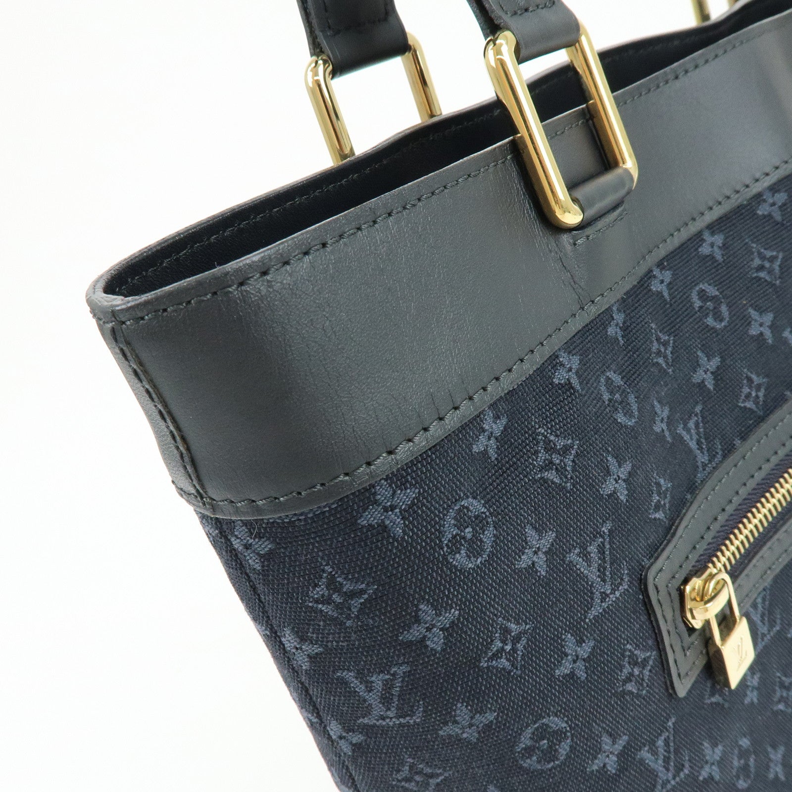 Louis Vuitton Monogram Mini Lucille GM Canvas Tote Bag Blue M92679