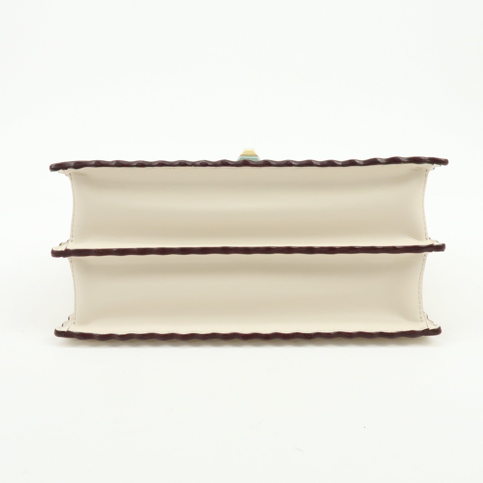 FENDI KAN I Leather 2Way Bag Shoulder Bag Hand Bag Beige 8BT283