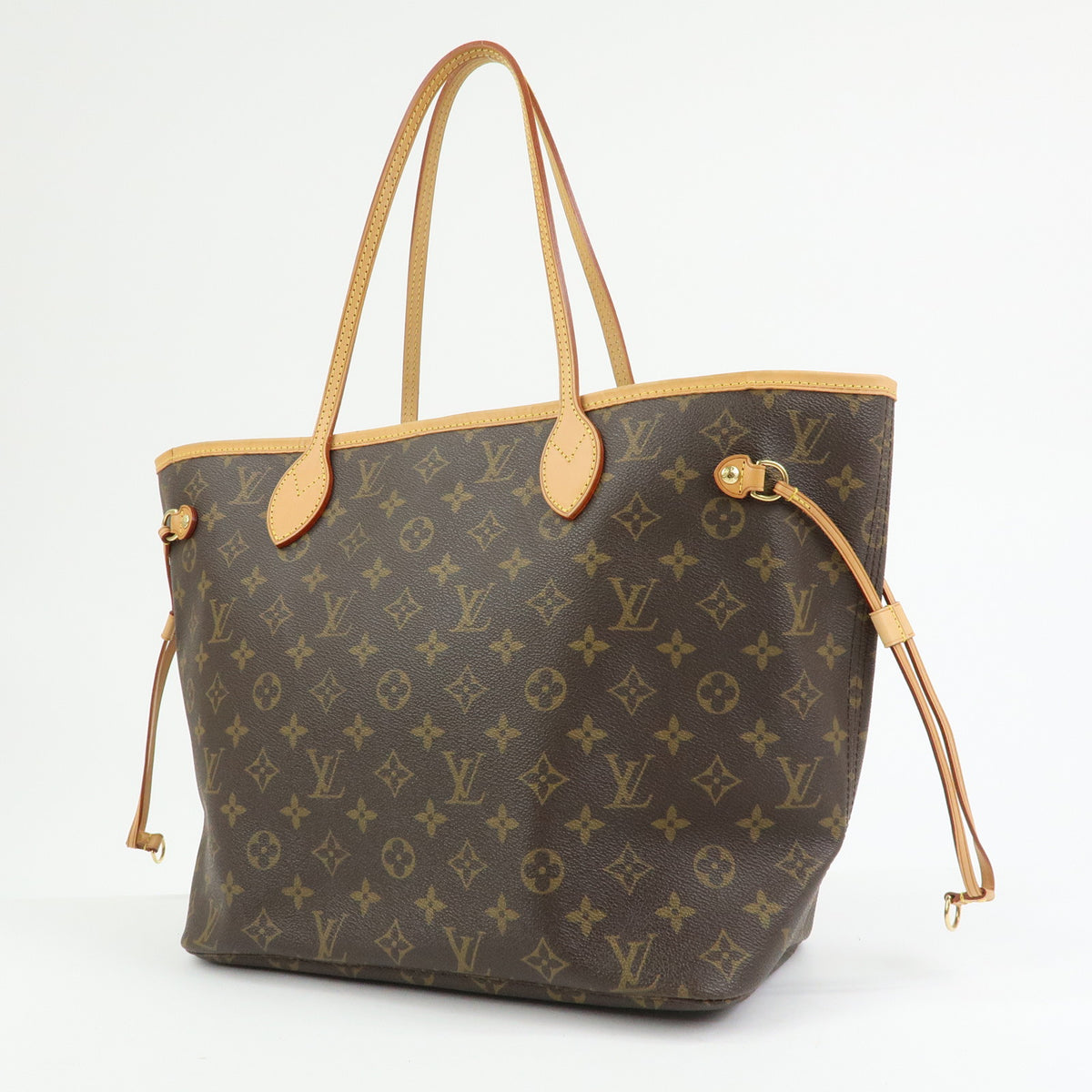 Louis Vuitton Monogram Neverfull MM Tote Shoulder Bag Brown M40156