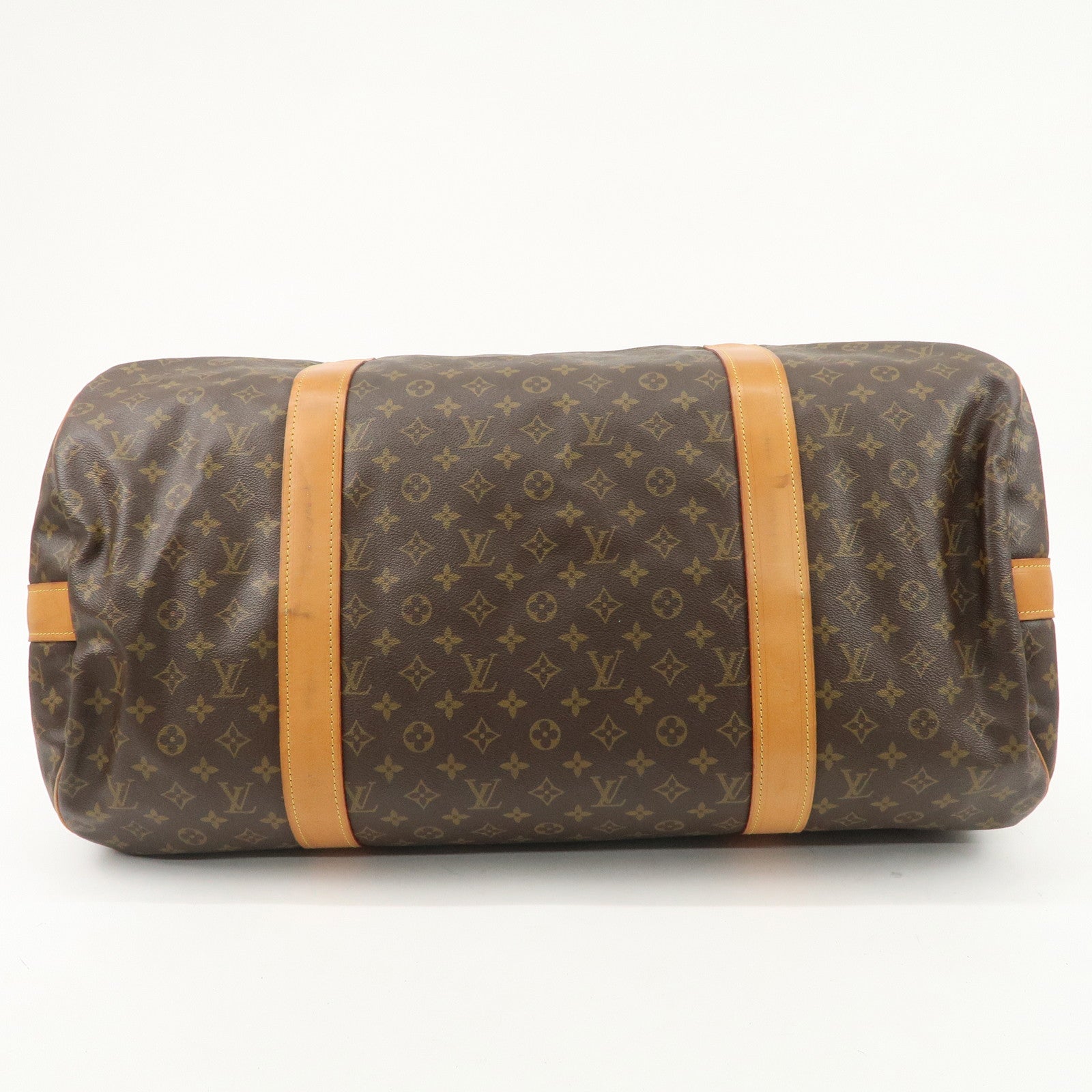 Louis Vuitton Monogram Sac Polochon Boston Bag Brown M41222 Used