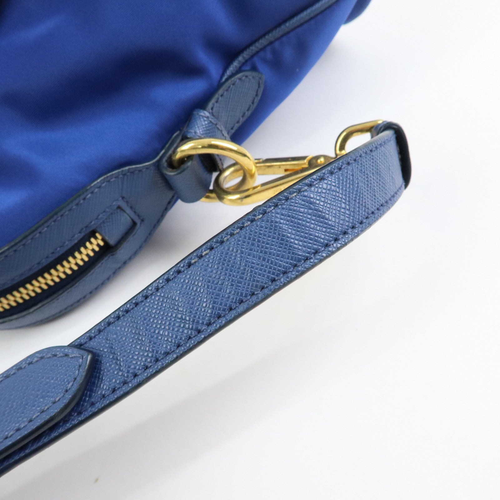 PRADA Tessuto Nylon Saffiano Leather 2Way Hand Shoulder Bag 1BB013