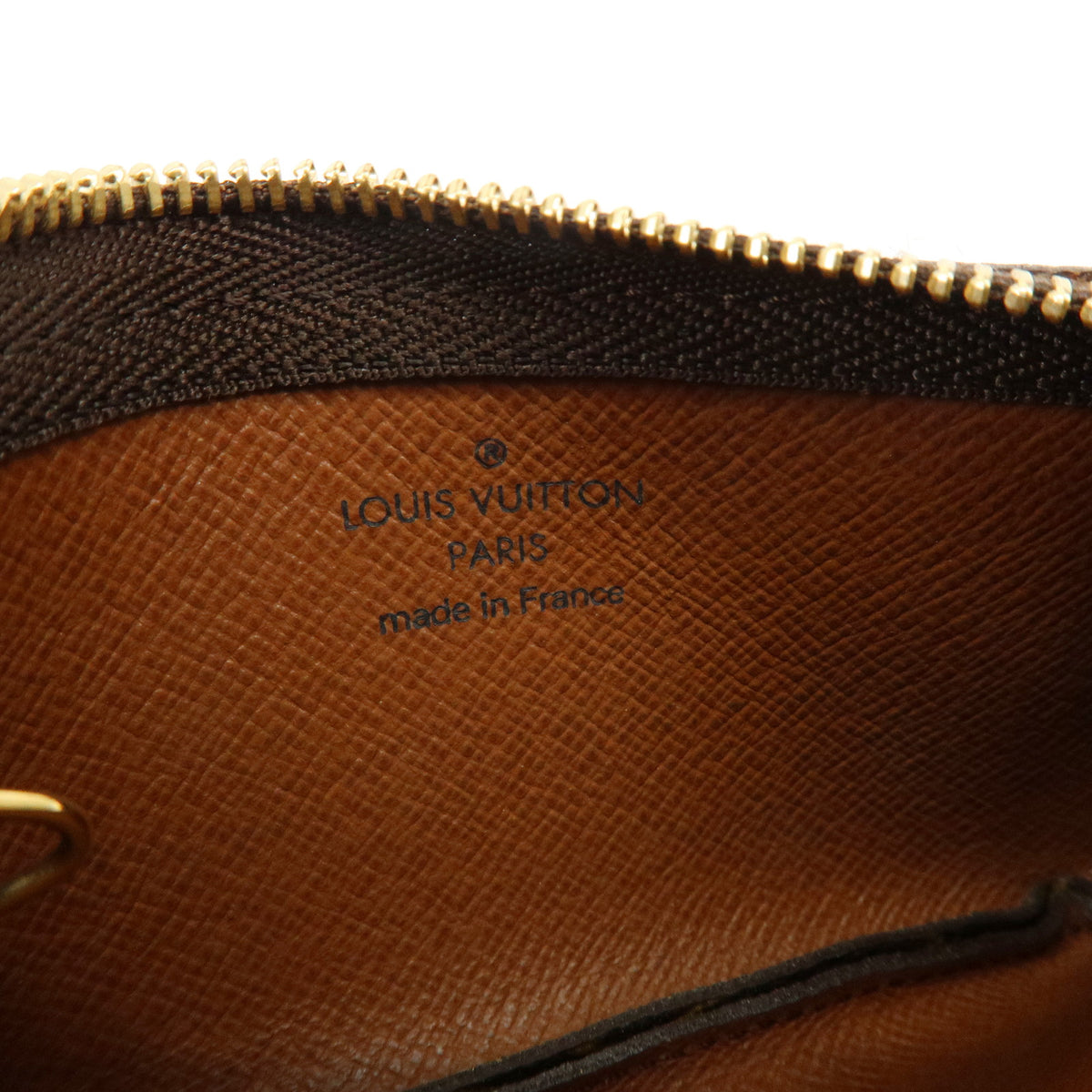 Louis Vuitton Monogram Pochette Cles Coin Case Key Case Brown M62650