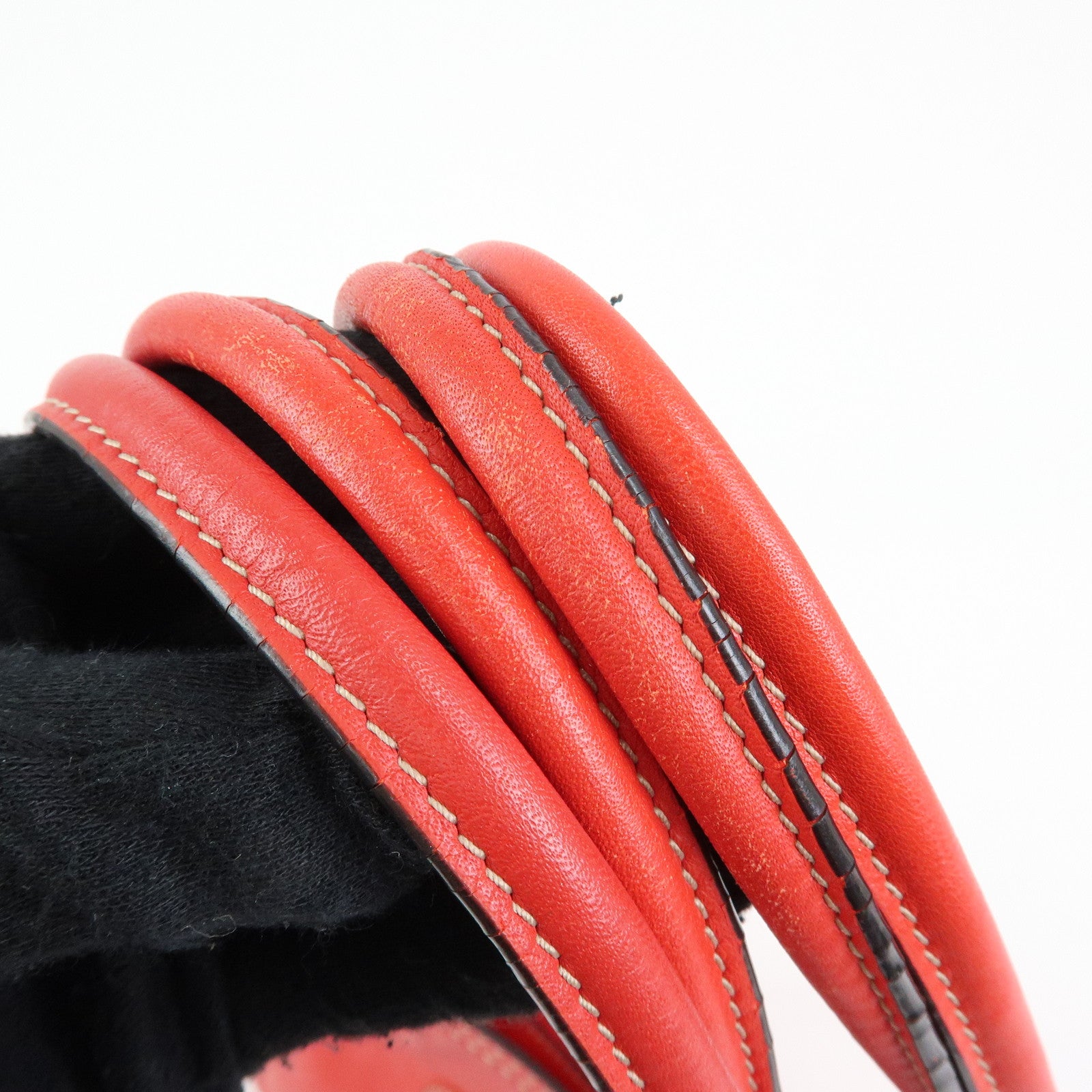 LOEWE Anagram Leather Tote Bag Hand Bag Shoulder Bag Red