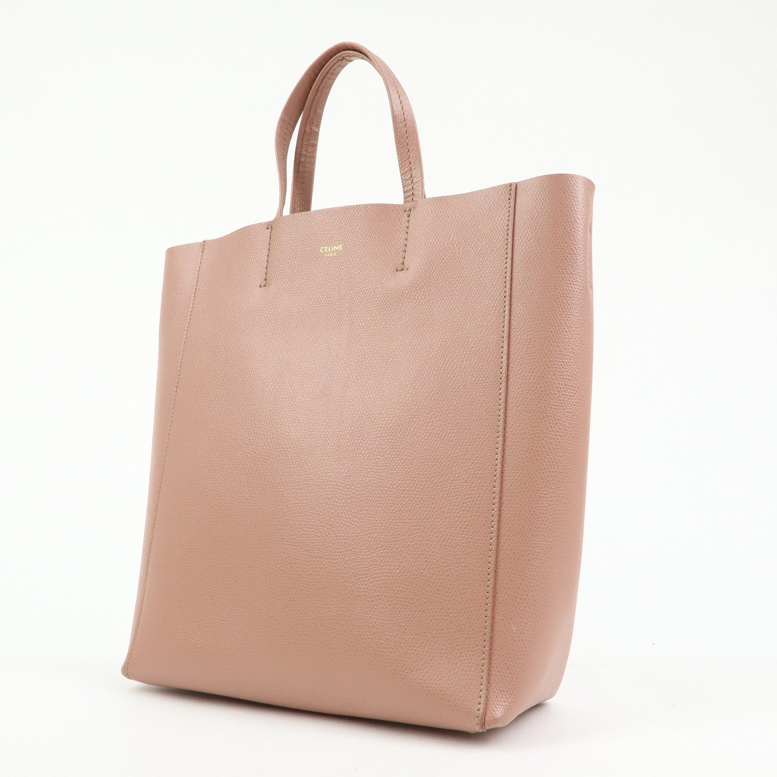 Celine Small Vertical Cabas Leather 2Way Bag Hand Bag Shoulder Bag Rose