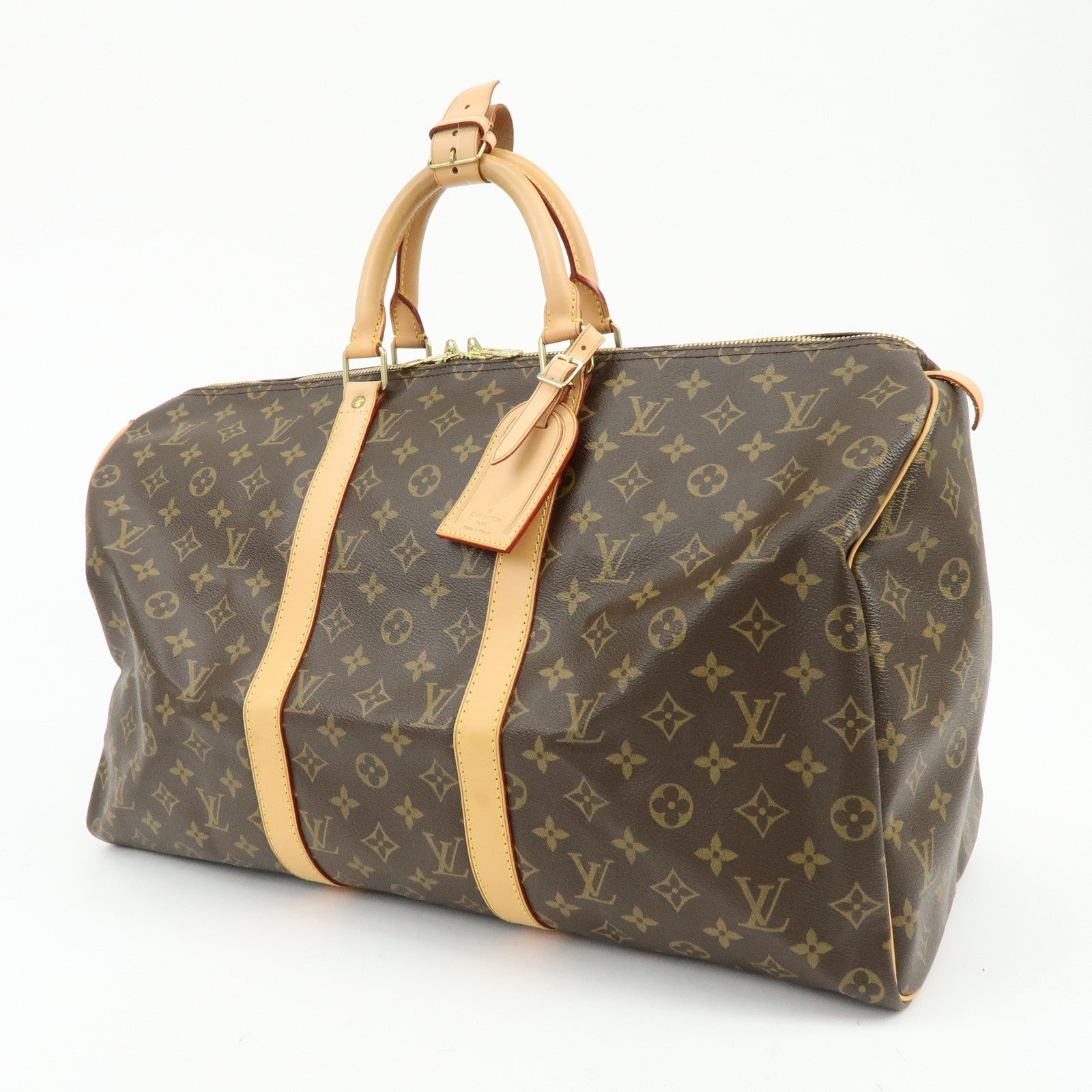 Louis Vuitton Monogram Keep All 50 Boston Bag Brown M41426